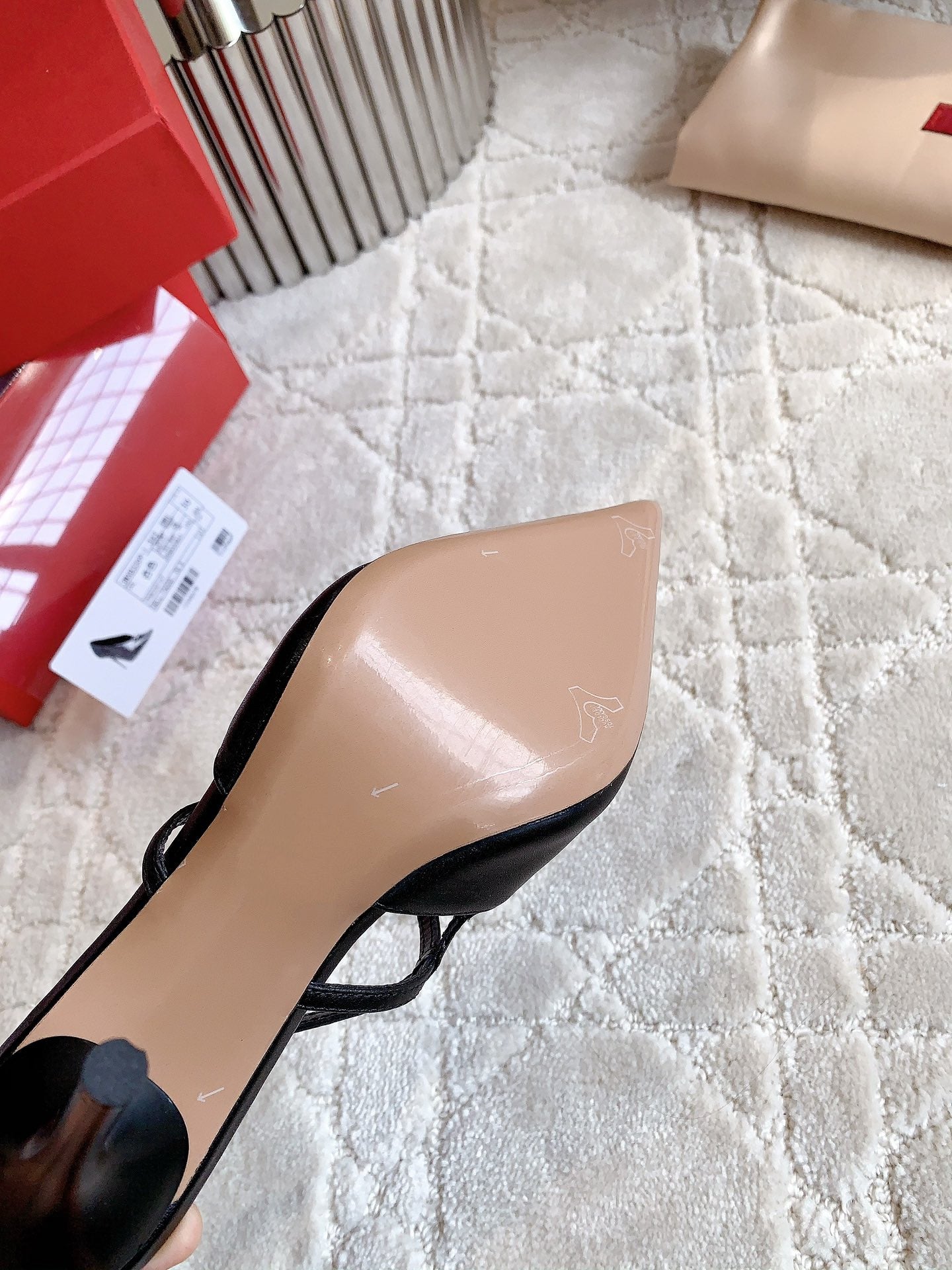 2 Rockstud Slingback 90mm Matte Black - 35