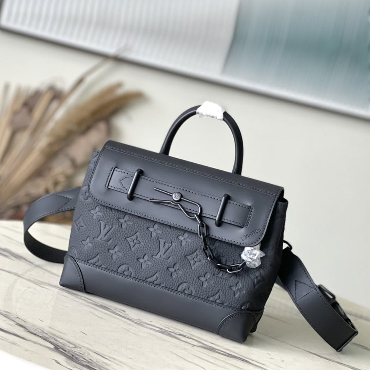 Super Vip 1:1 – Louis Vuitton Steamer PM Taurillon Monogram Black 25Cm M24436