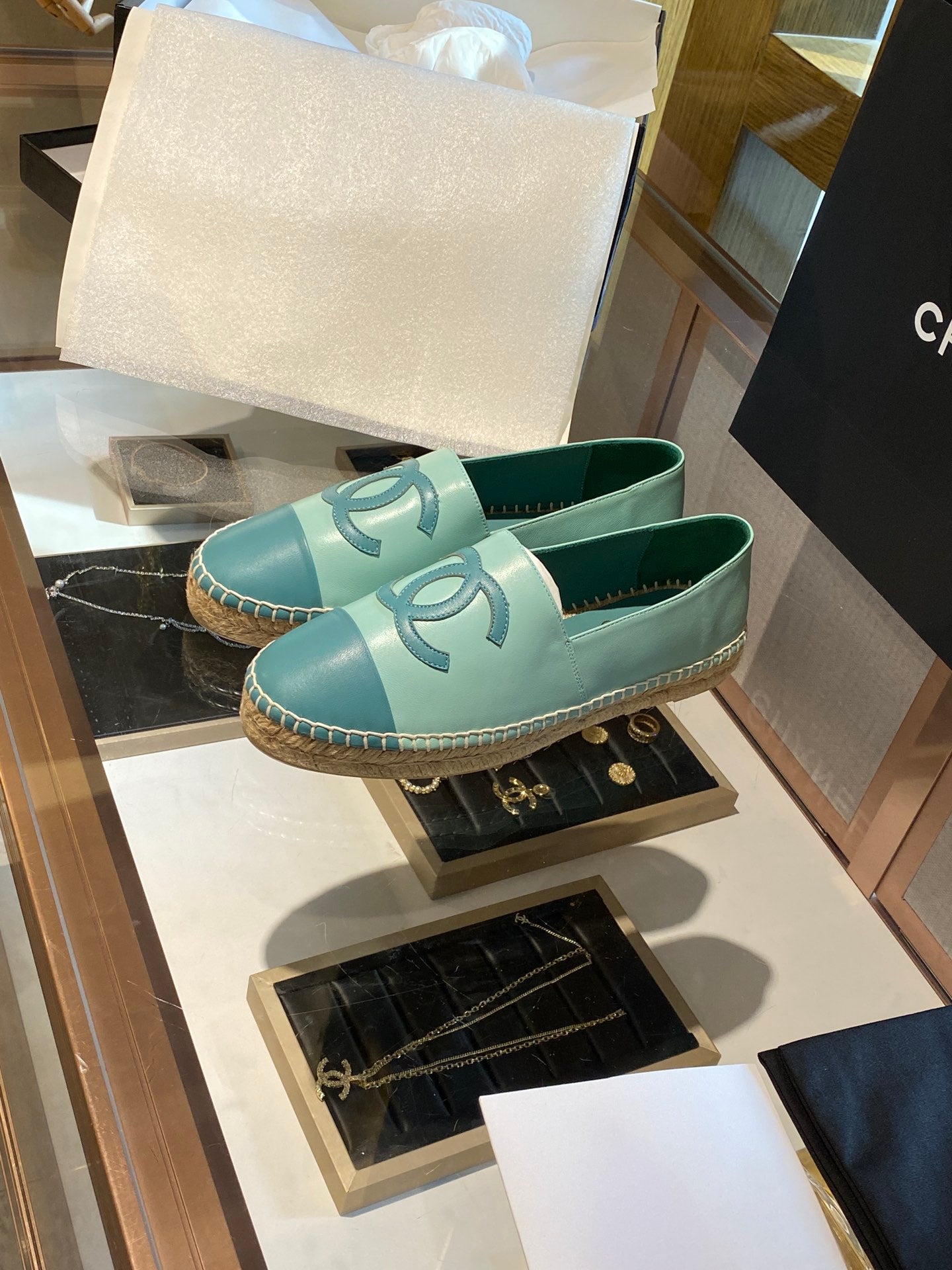ESPADRILLES SKY BLUE LAMBSKIN - 35