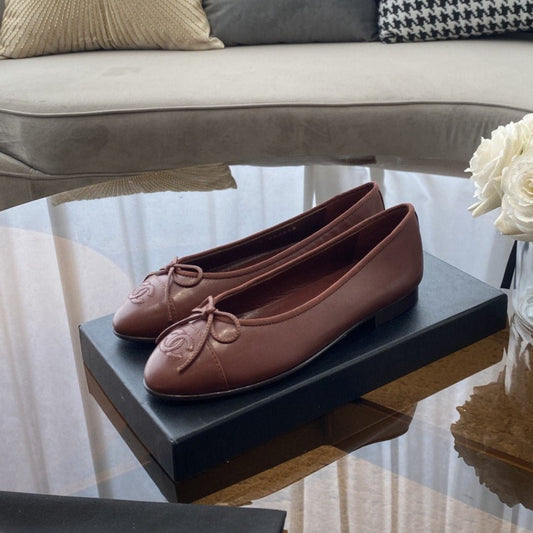 BALLET FLATS BURGUNDY LAMBSKIN - 35