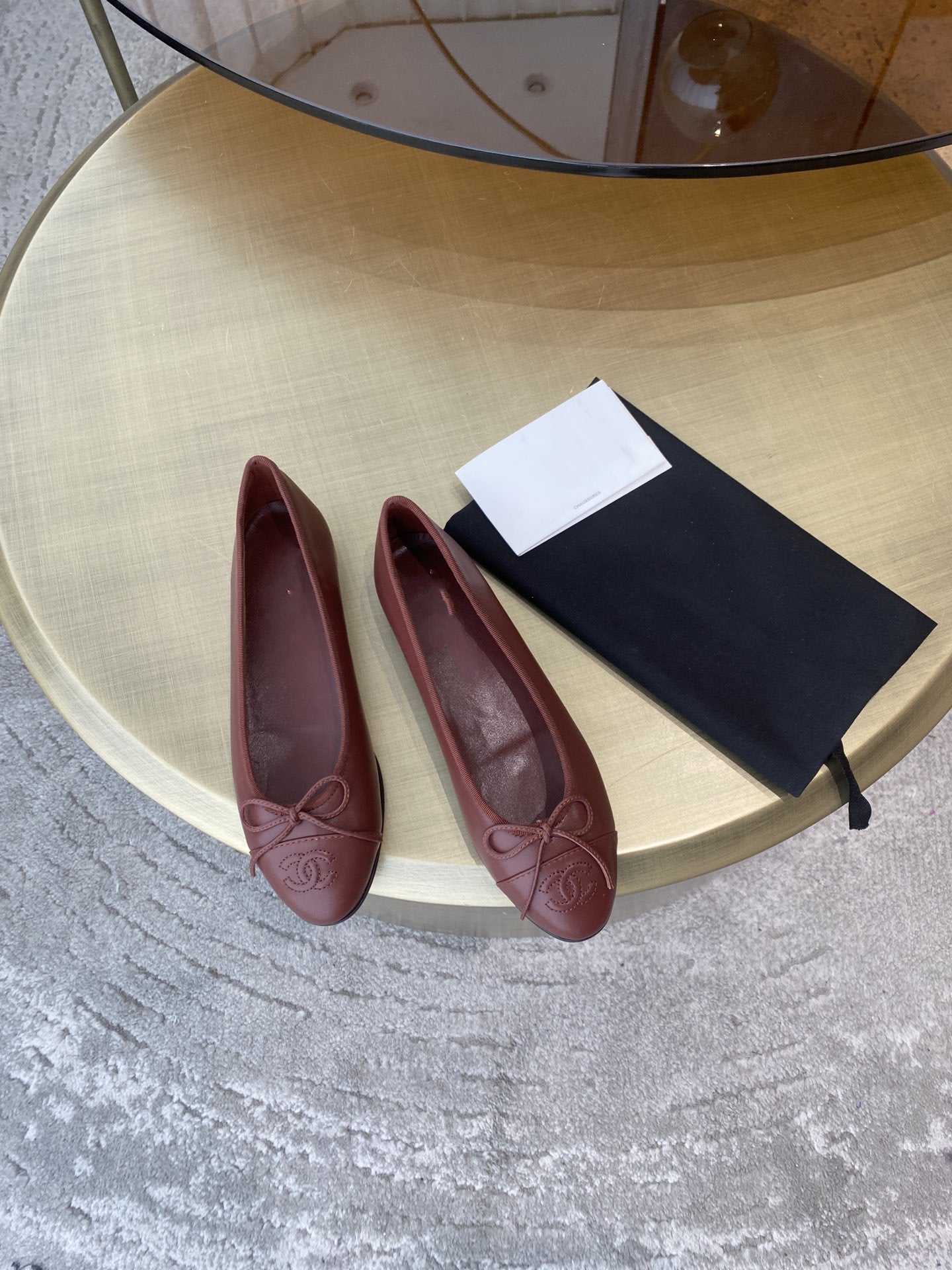 BALLET FLATS BURGUNDY LAMBSKIN - 35