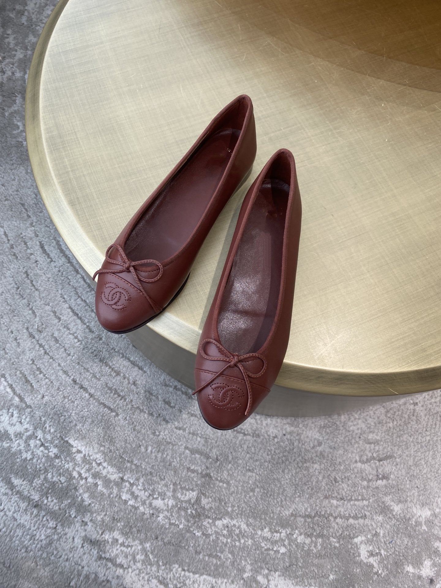 BALLET FLATS BURGUNDY LAMBSKIN - 35