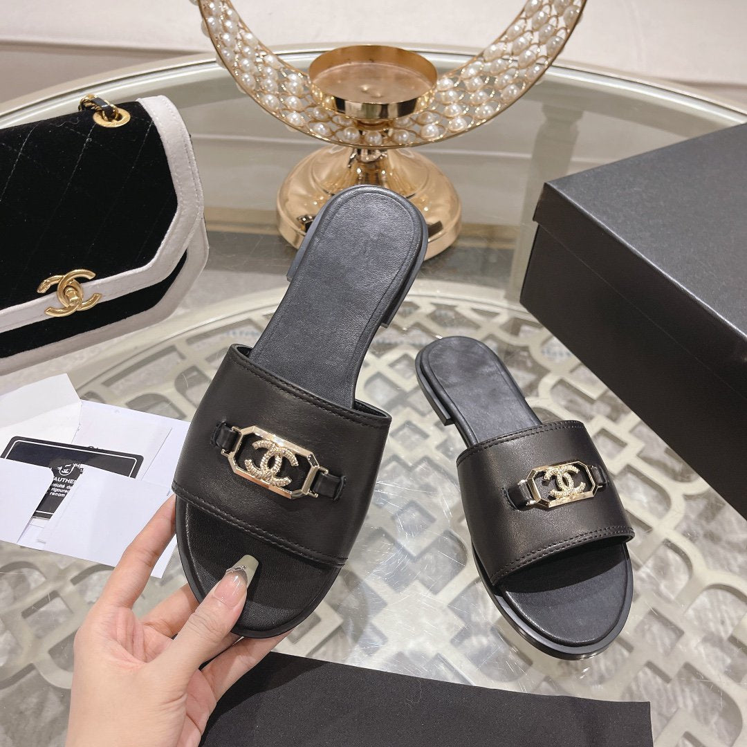 Mules Black Shiny Calfskin - 35