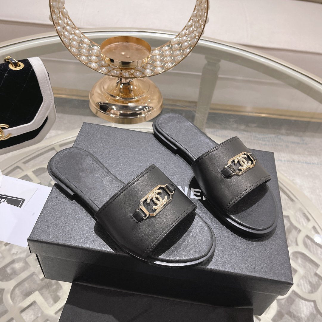 Mules Black Shiny Calfskin - 35
