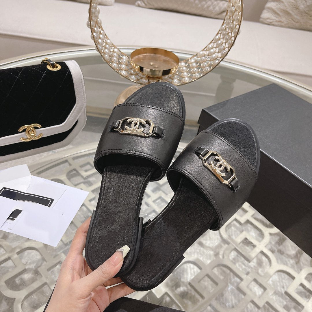 Mules Black Shiny Calfskin - 35