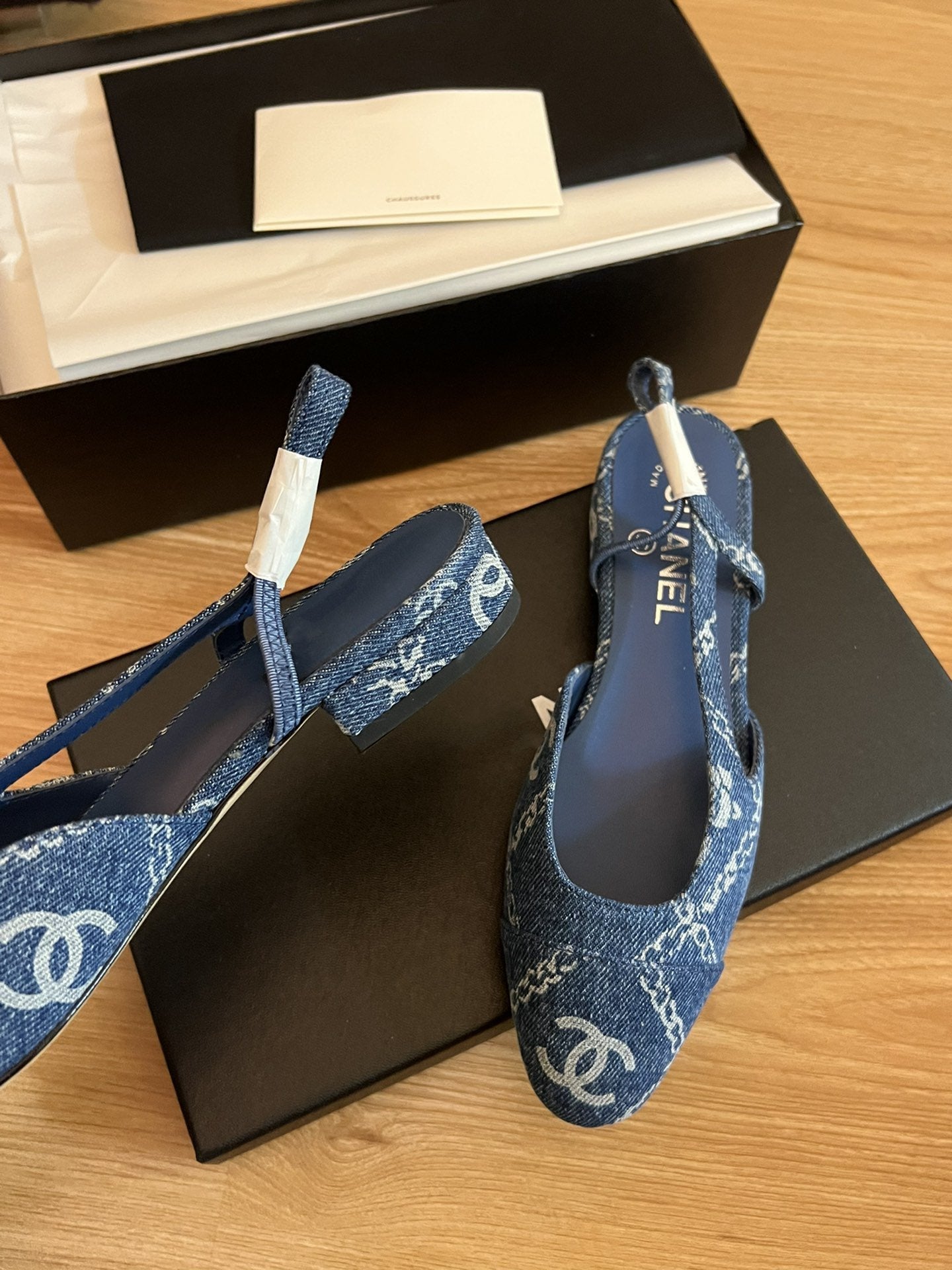 slingbacks blue denim - 35