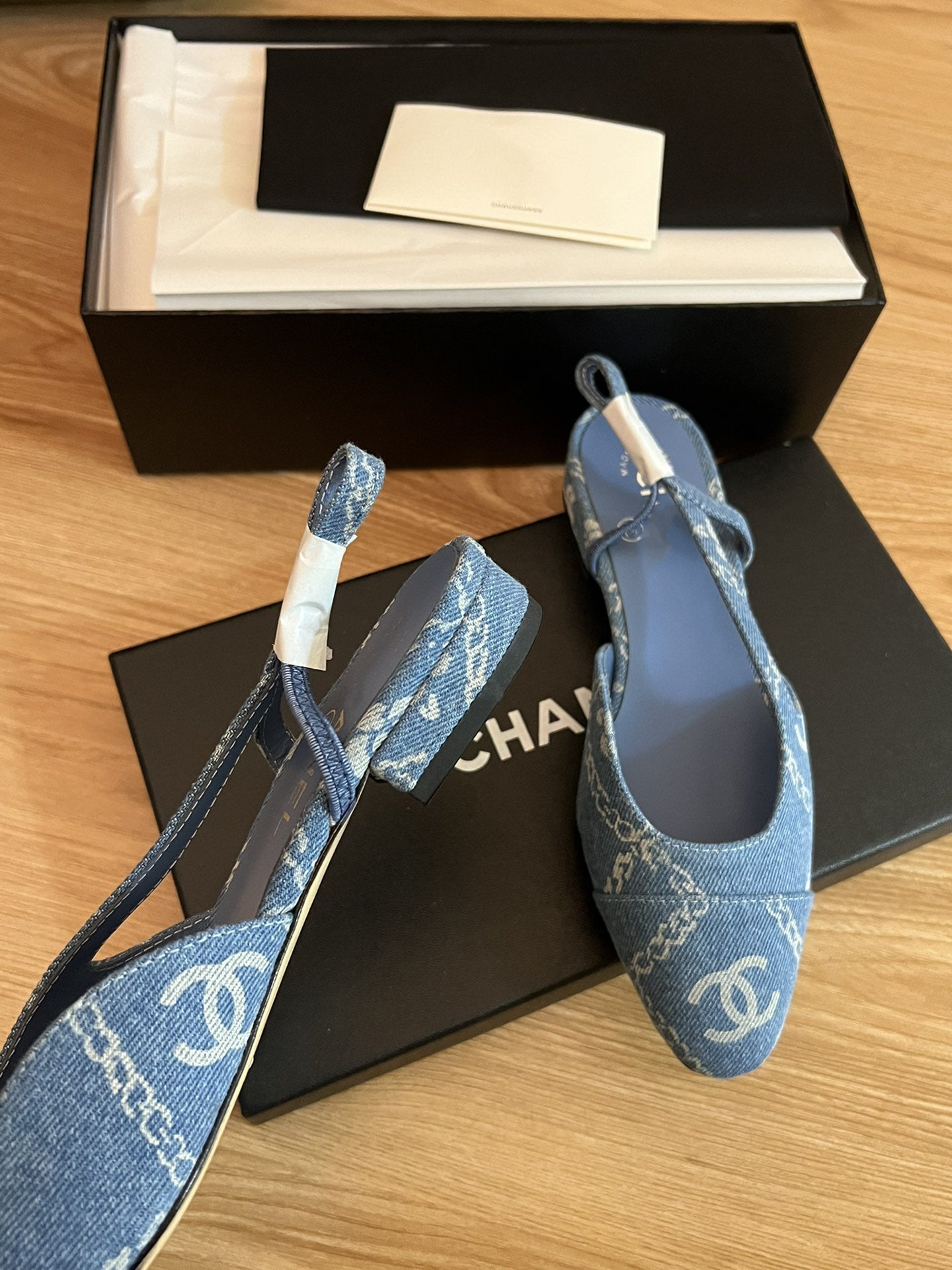 slingbacks light blue denim - 35