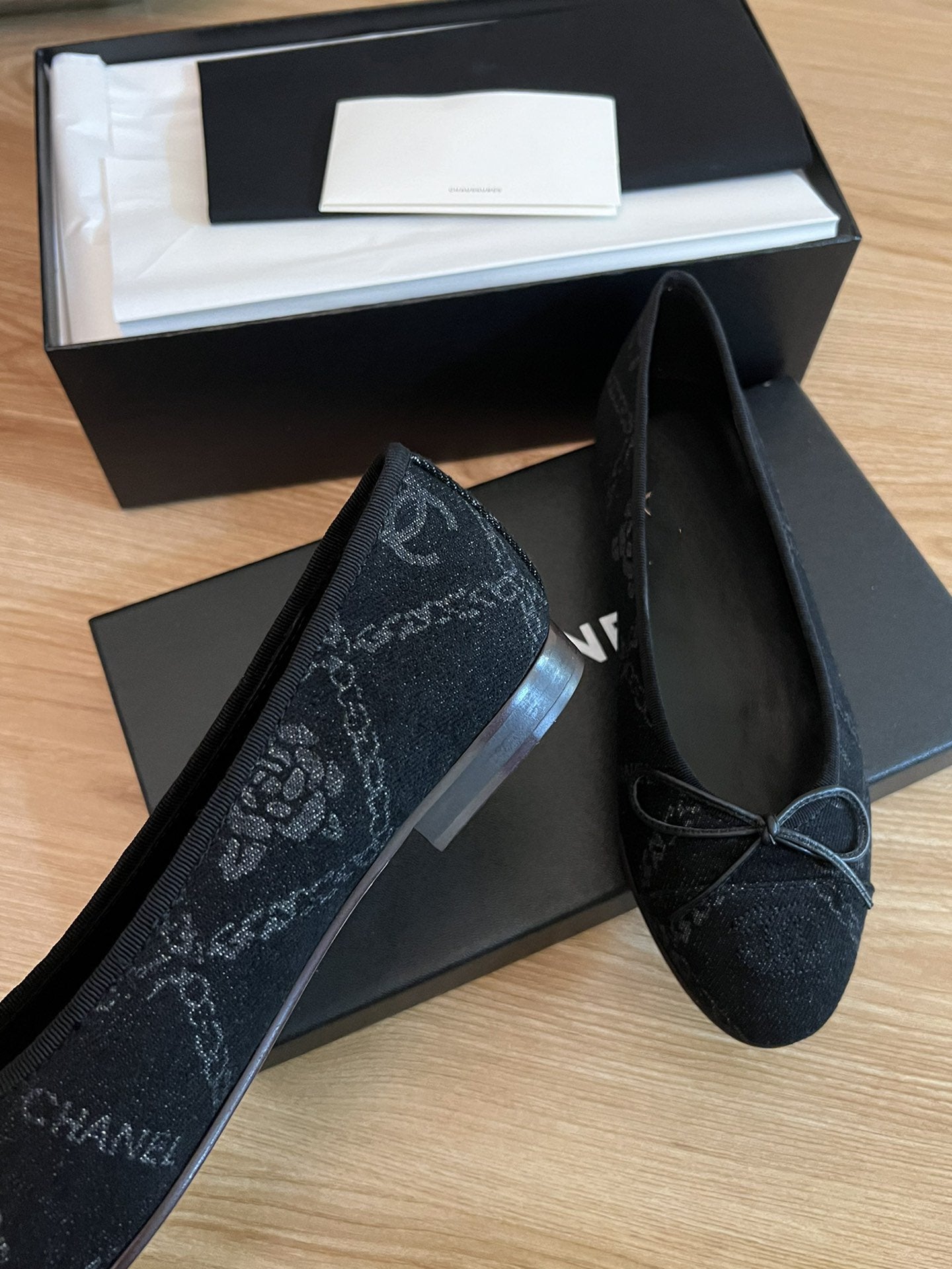 ballet flats black denim - 35