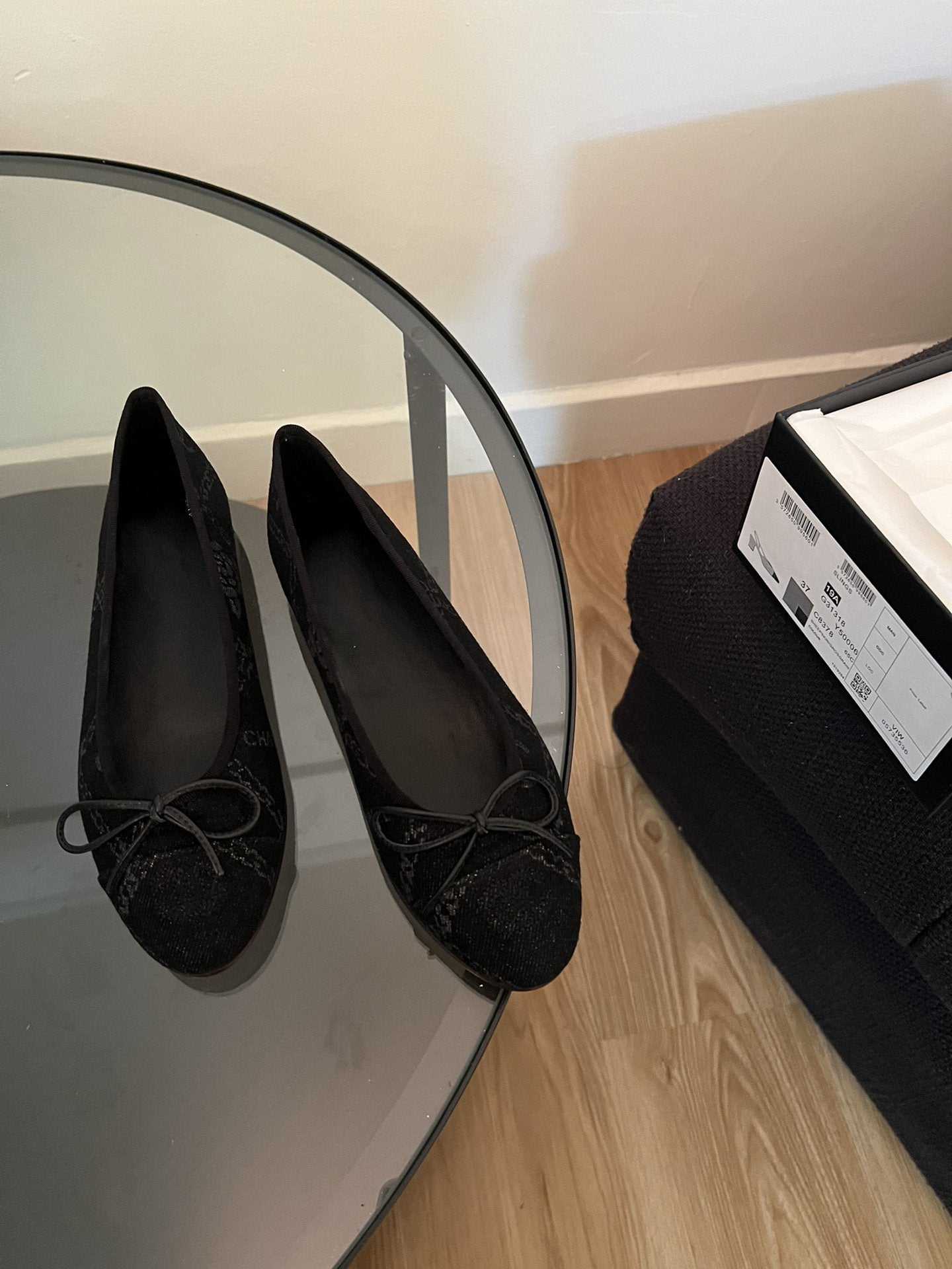 ballet flats black denim - 35