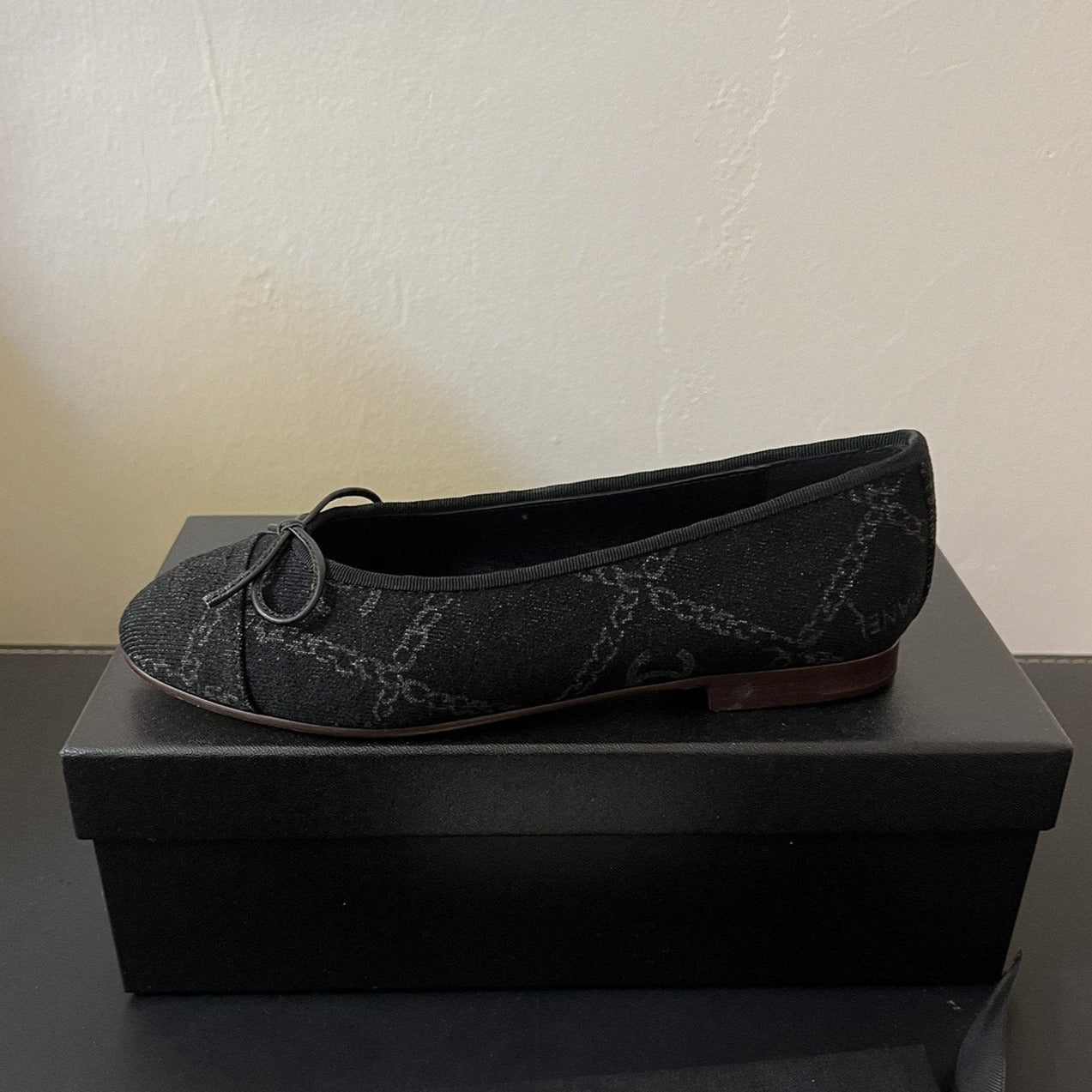 ballet flats black denim - 35