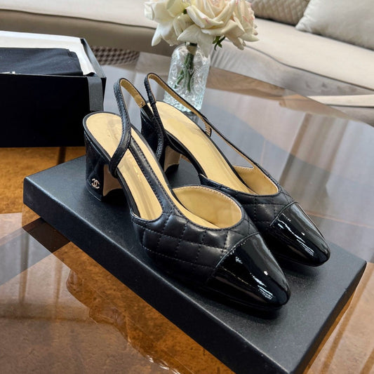 slingbacks black quilted calfskin - 35