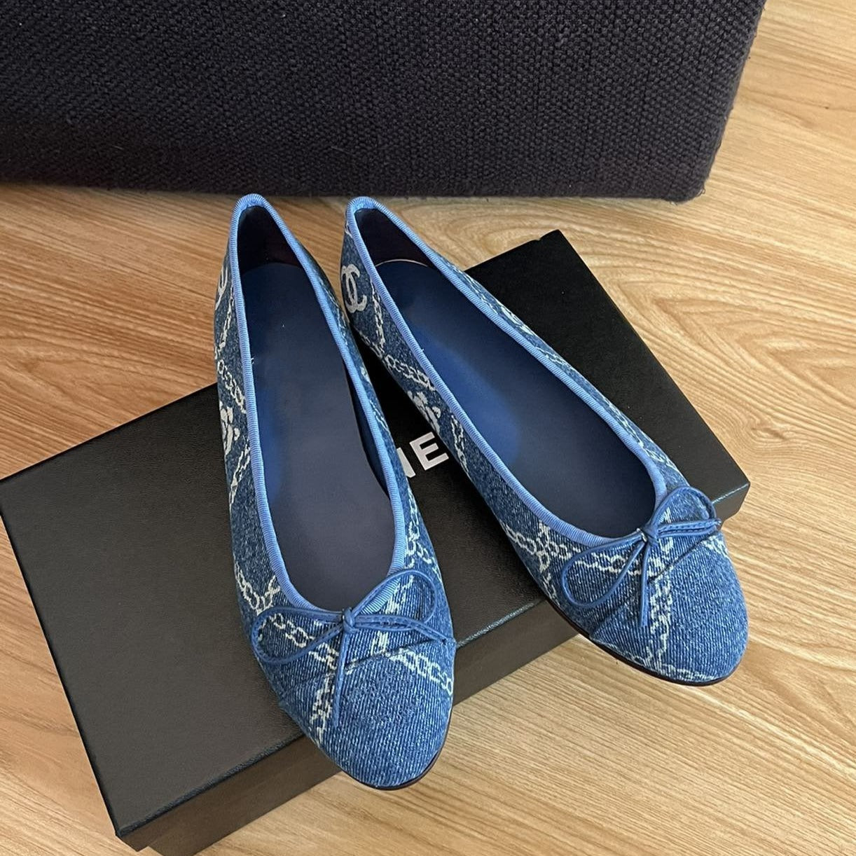 ballet flats blue denim - 35