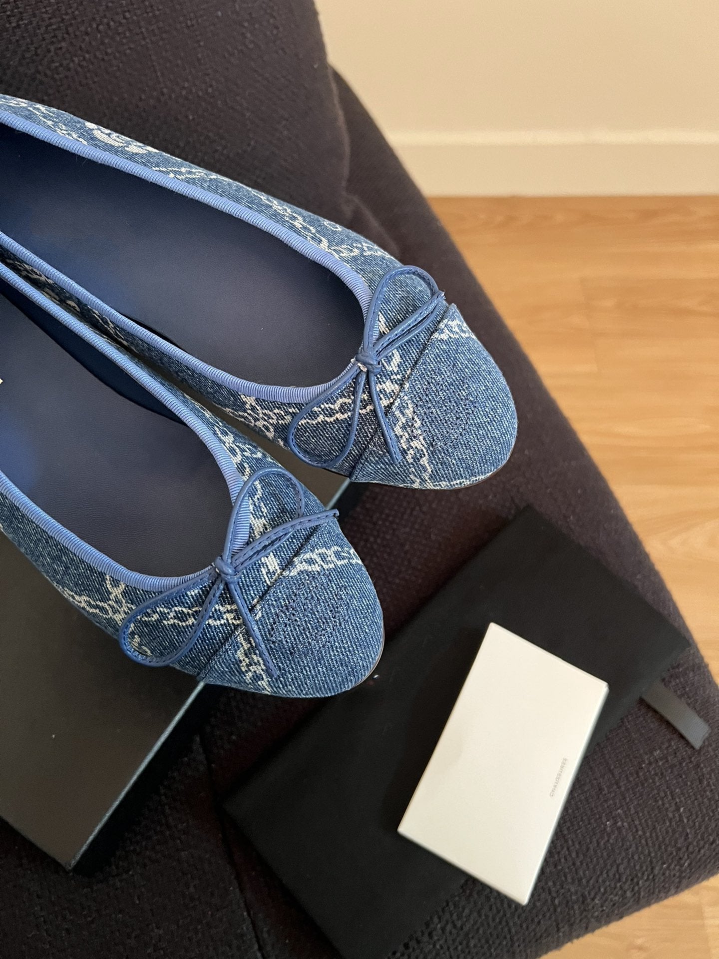 ballet flats blue denim - 35