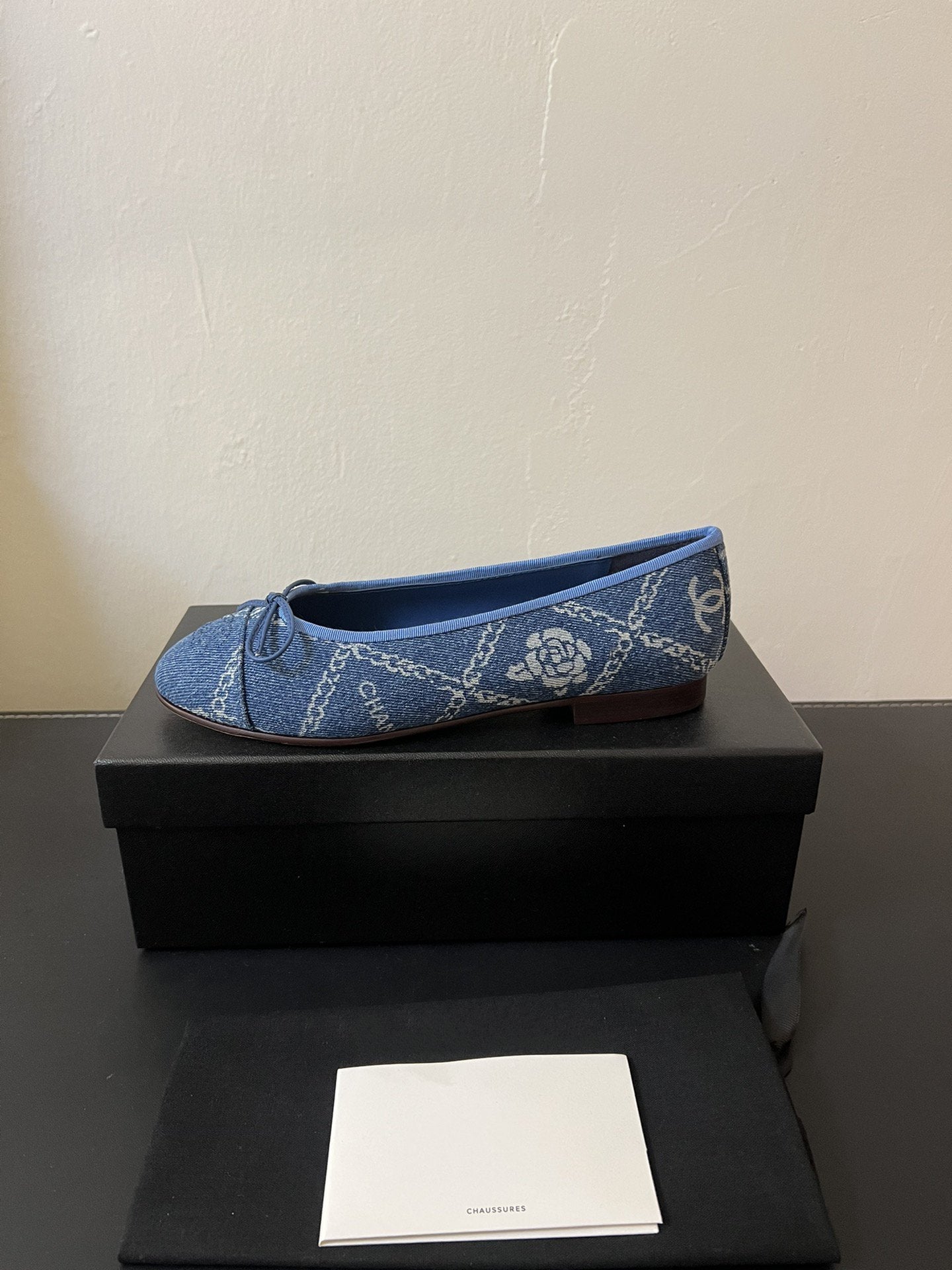 ballet flats blue denim - 35