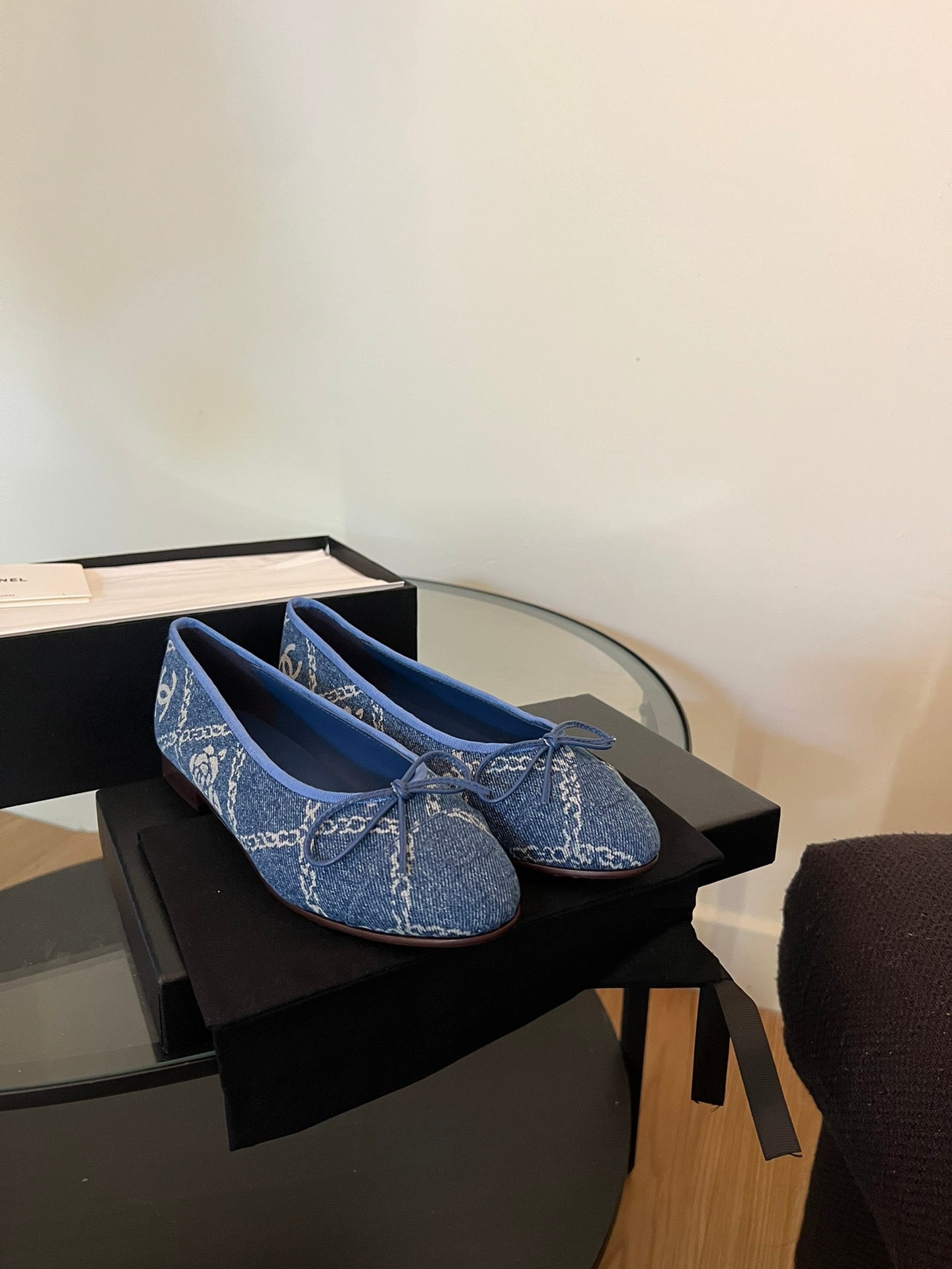ballet flats blue denim - 35