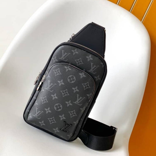 Louis Vuitton Avenue Slingbag Monogram Macassar Black 30Cm M47137