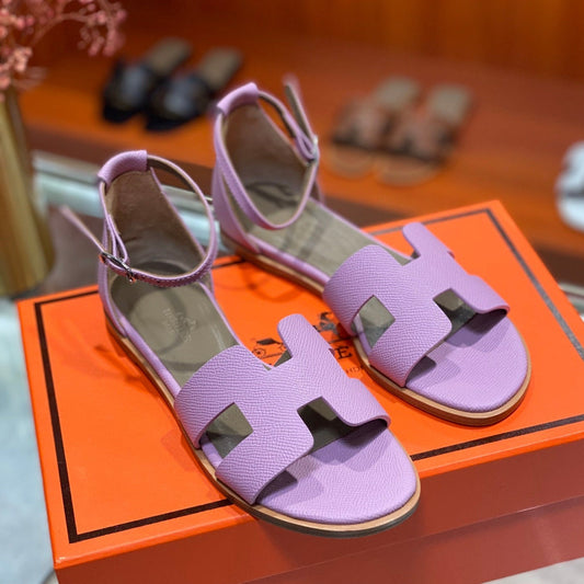 SANTORINI SANDAL LAVENDER CALFSKIN - 34
