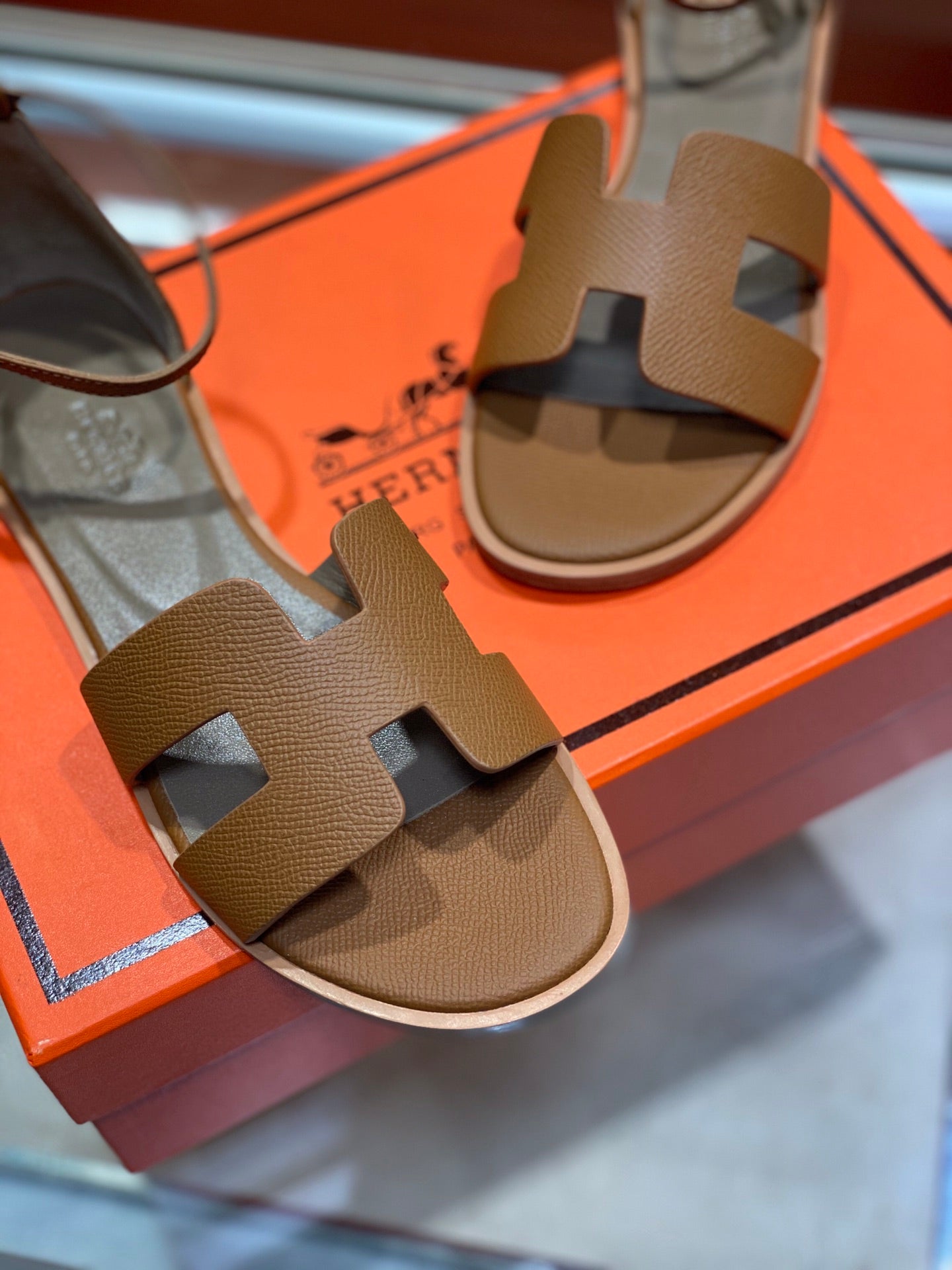 SANTORINI SANDAL COPPER CALFSKIN - 34