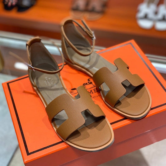 SANTORINI SANDAL BRONZE CALFSKIN - 34
