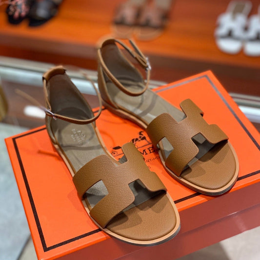 SANTORINI SANDAL COPPER CALFSKIN - 34