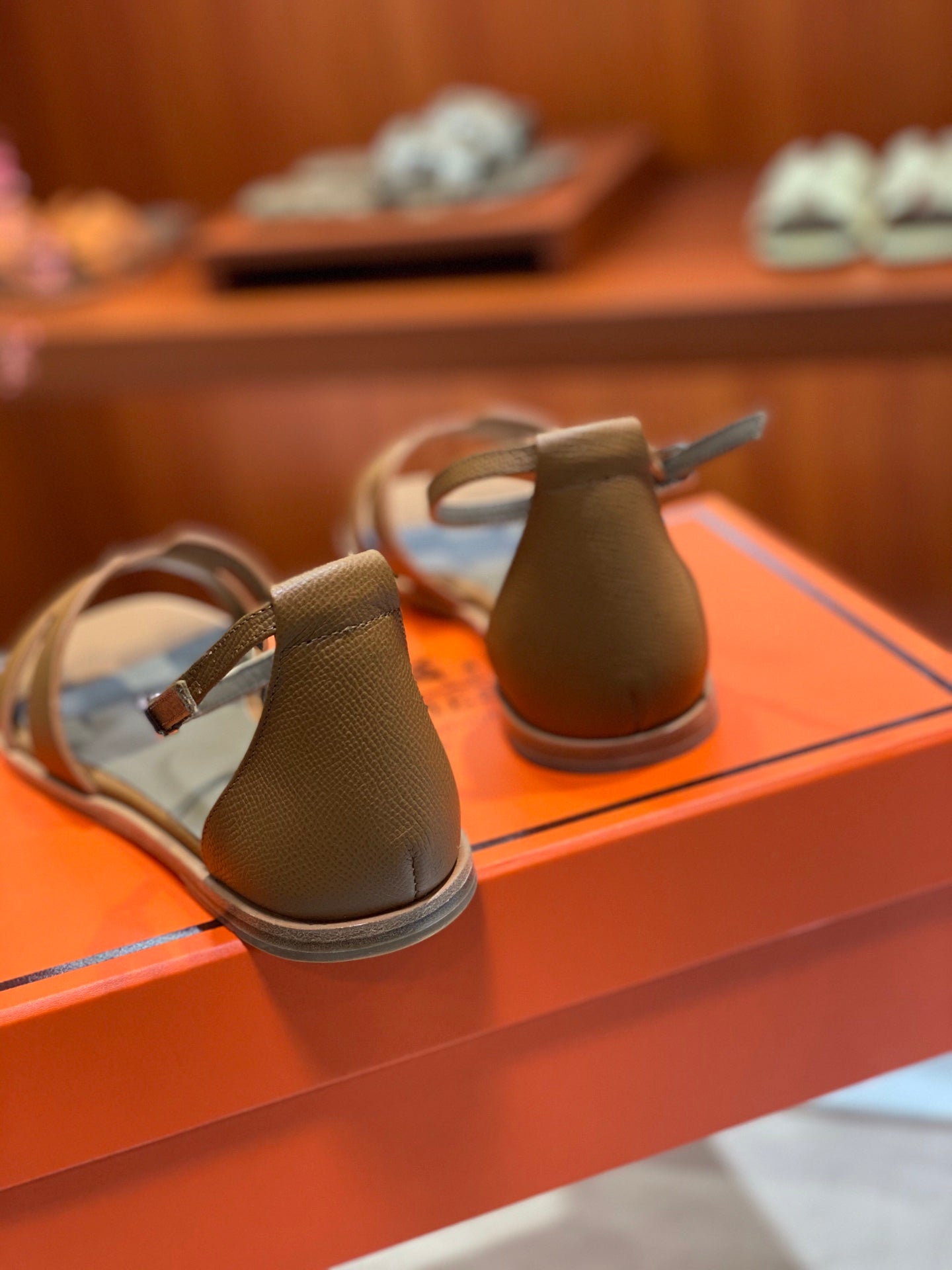 SANTORINI SANDAL BRONZE CALFSKIN - 34