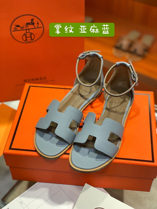 SANTORINI SANDAL SAPPHIRE CALFSKIN - 34