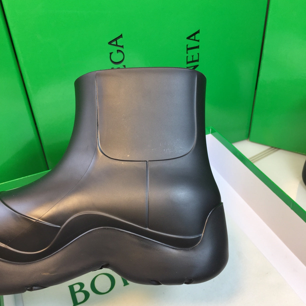 PUDDLE ANKLE BOOT IN BLACK RUBBER - 35