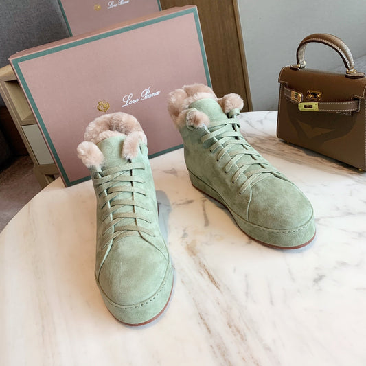 LP WINTER NUAGES HIGH SNEAKERS MINT LAMBSKIN - 35