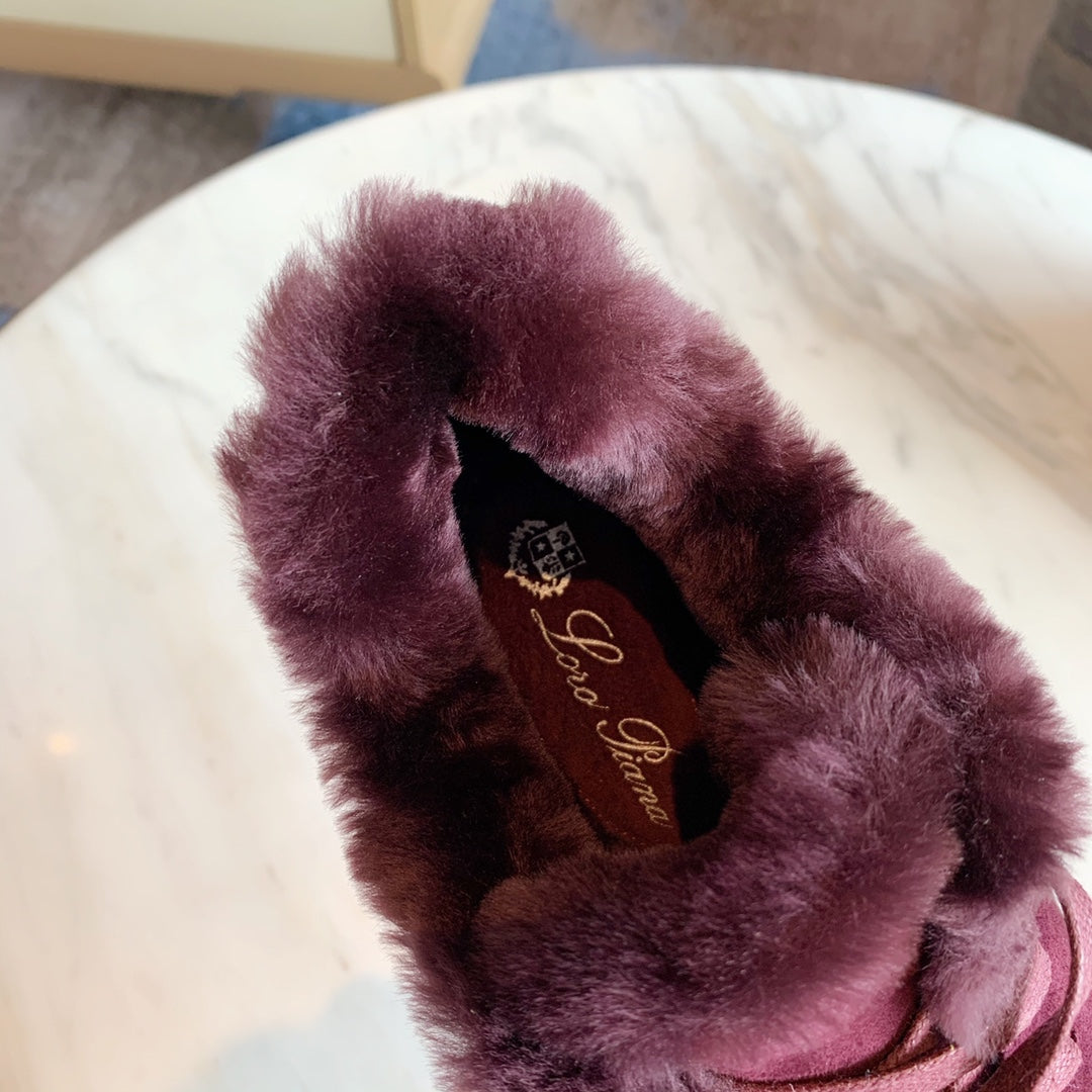LP WINTER NUAGES SNEAKERS MULBERRY LAMBSKIN - 35