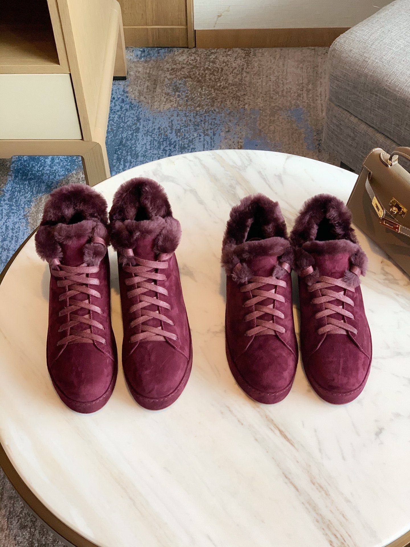 LP WINTER NUAGES SNEAKERS MULBERRY LAMBSKIN - 35