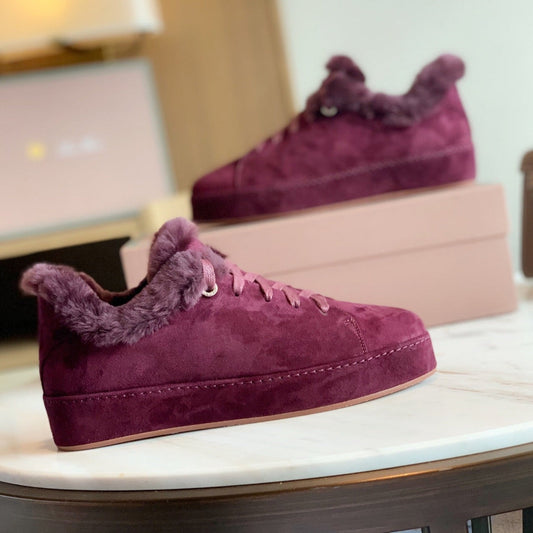 LP WINTER NUAGES SNEAKERS MULBERRY LAMBSKIN - 35