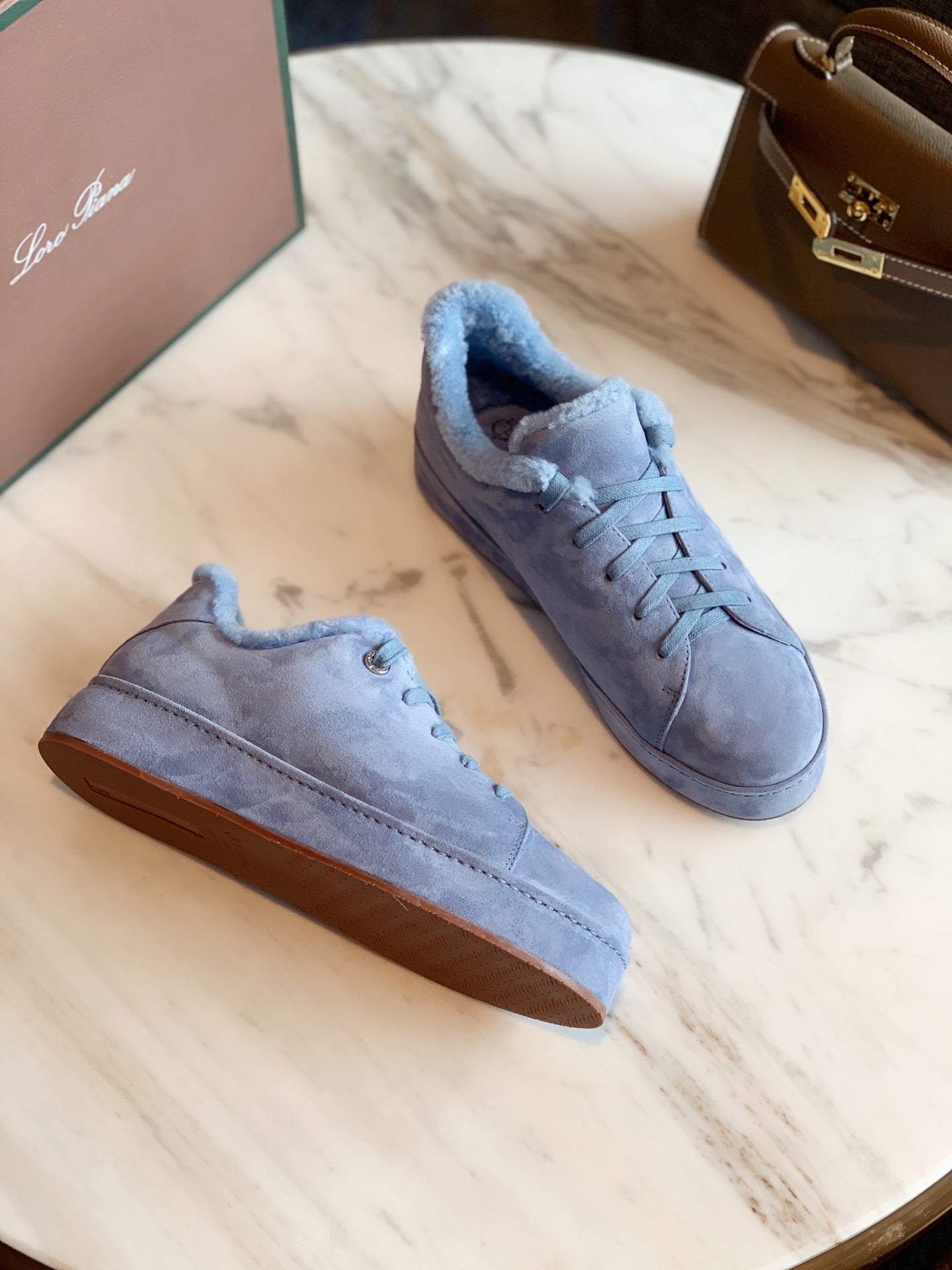 LP WINTER NUAGES SNEAKERS SAPPHIRE LAMBSKIN - 35