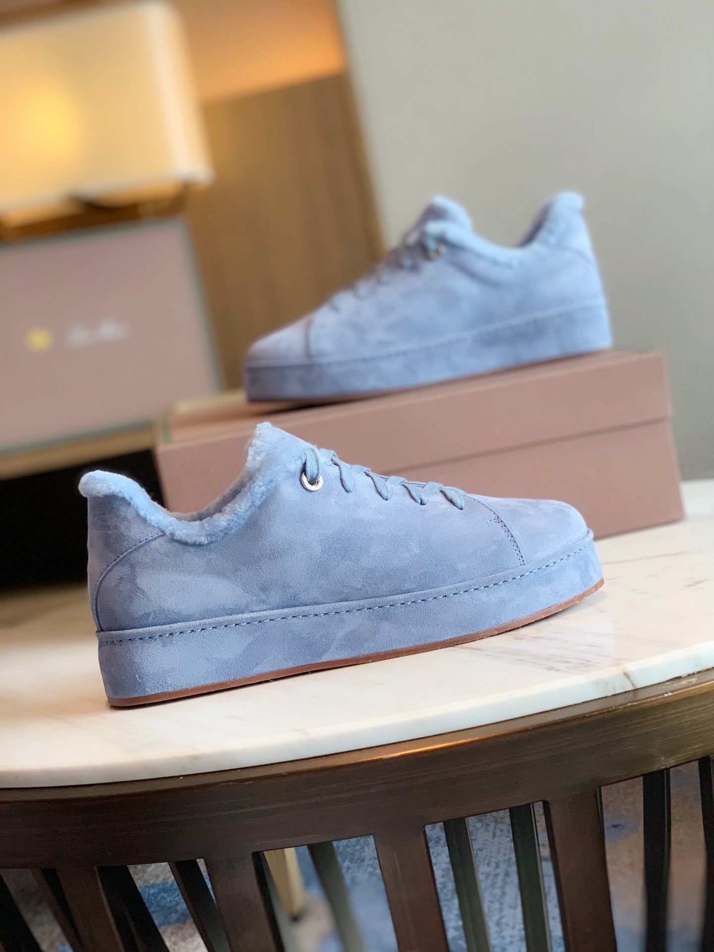LP WINTER NUAGES SNEAKERS SAPPHIRE LAMBSKIN - 35