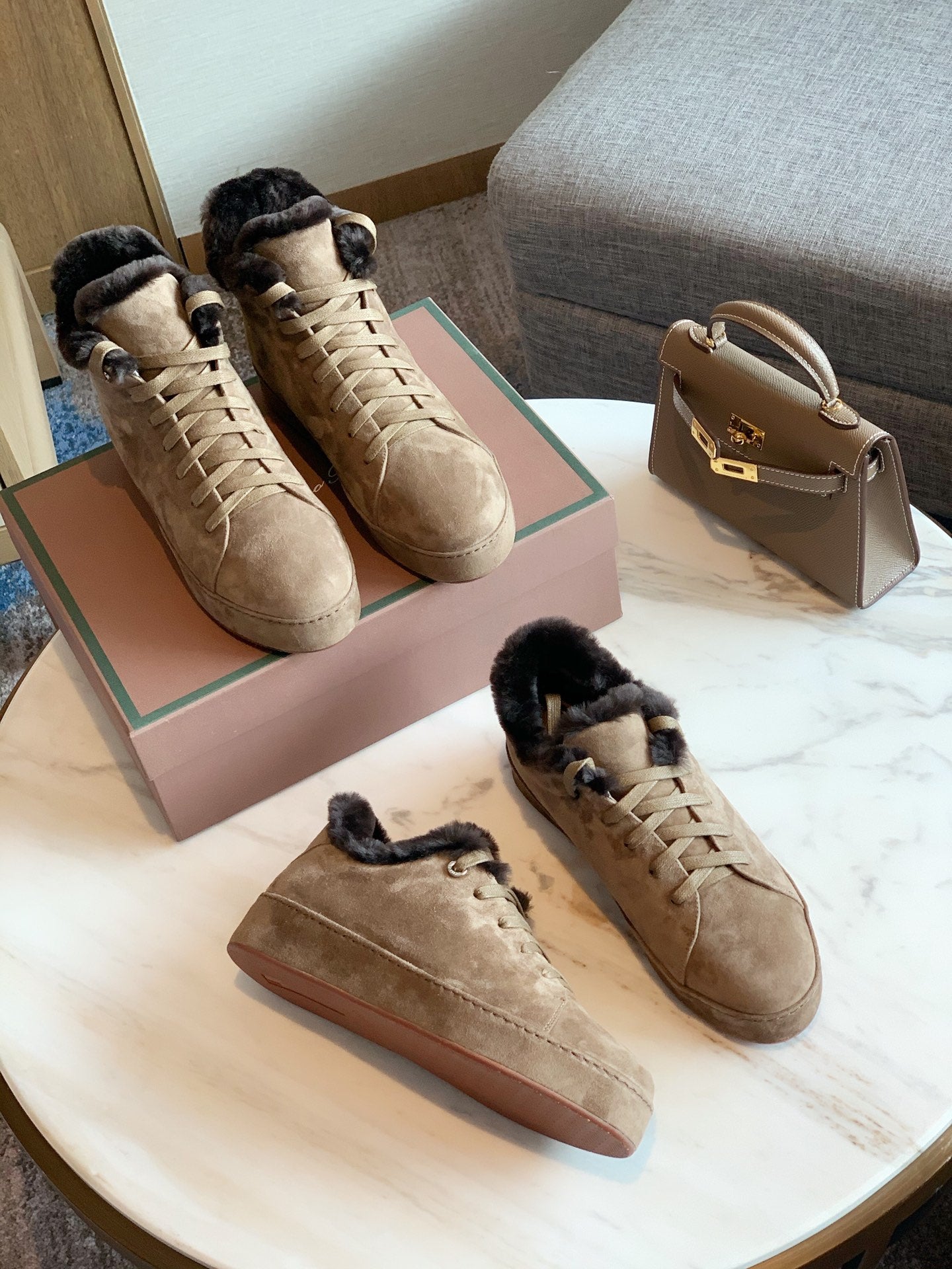 LP WINTER NUAGES SNEAKERS CEDAR LAMBSKIN - 35