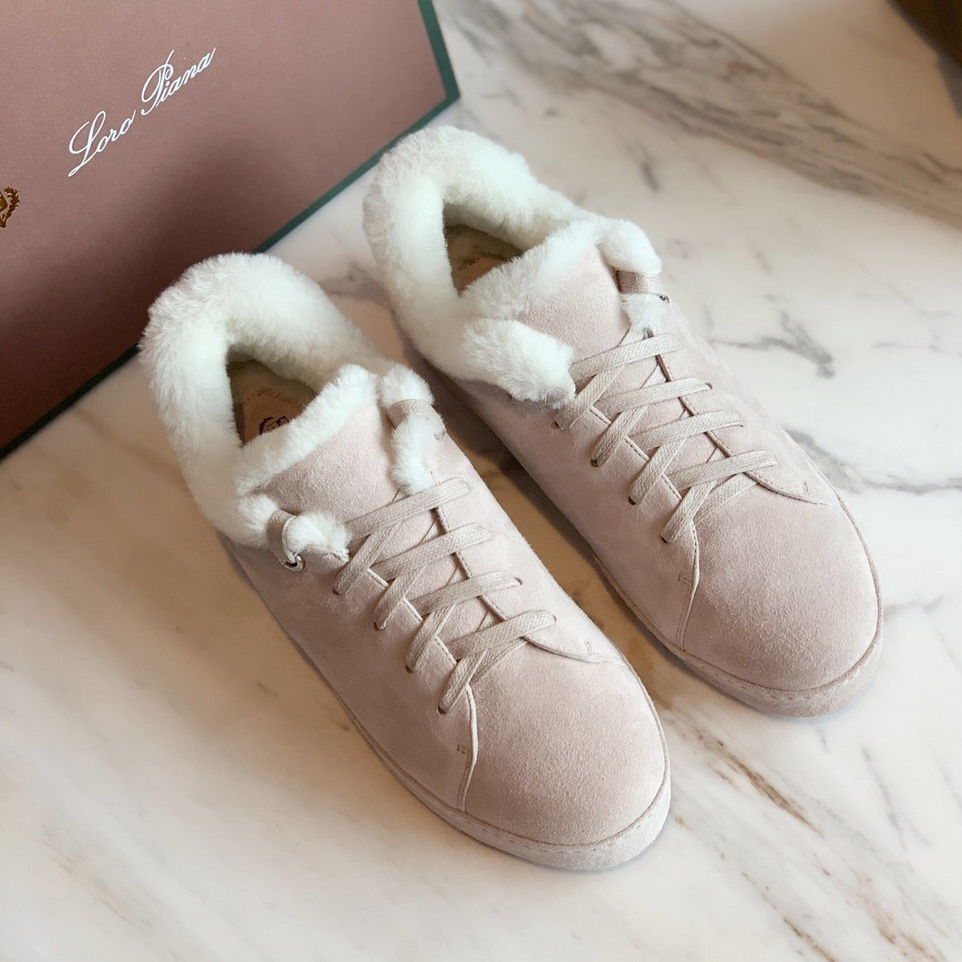 LP WINTER NUAGES SNEAKERS CREAMY WHITE LAMBSKIN - 35