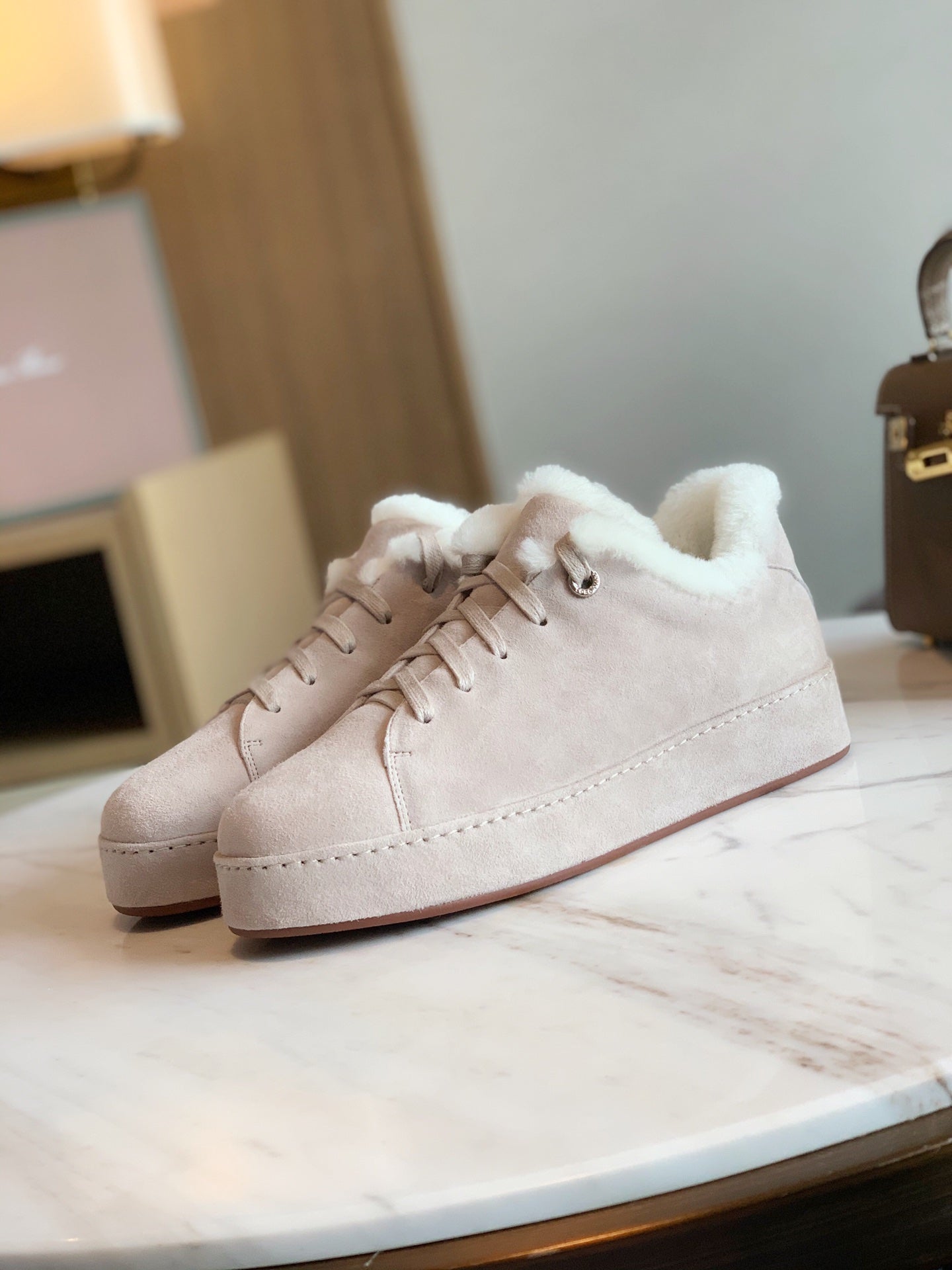 LP WINTER NUAGES SNEAKERS CREAMY WHITE LAMBSKIN - 35