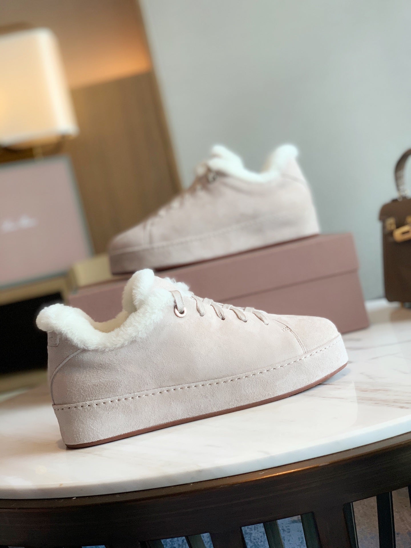 LP WINTER NUAGES SNEAKERS CREAMY WHITE LAMBSKIN - 35