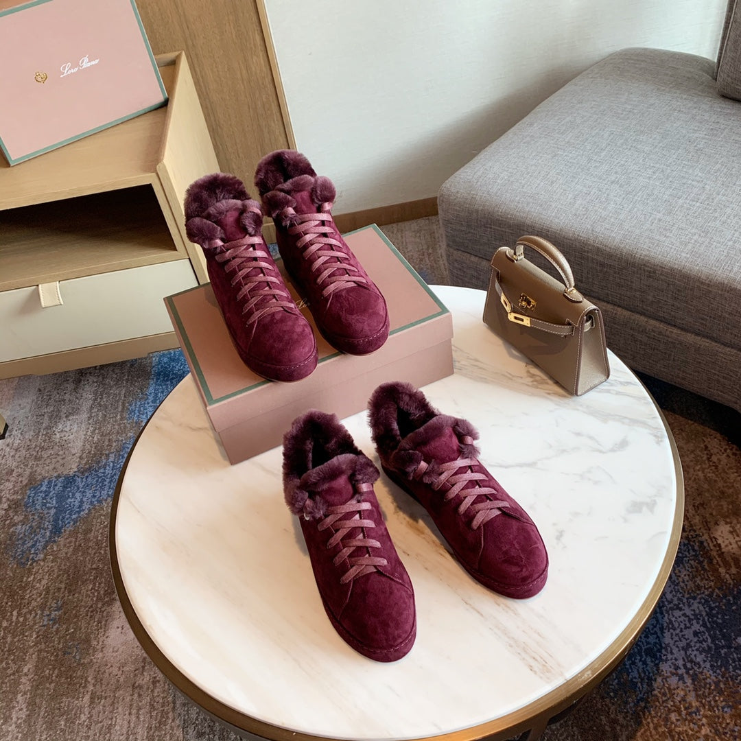 LP WINTER NUAGES SNEAKERS MULBERRY LAMBSKIN - 35