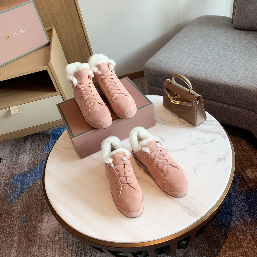 LP WINTER NUAGES SNEAKERS LIGHT PINK LAMBSKIN - 35