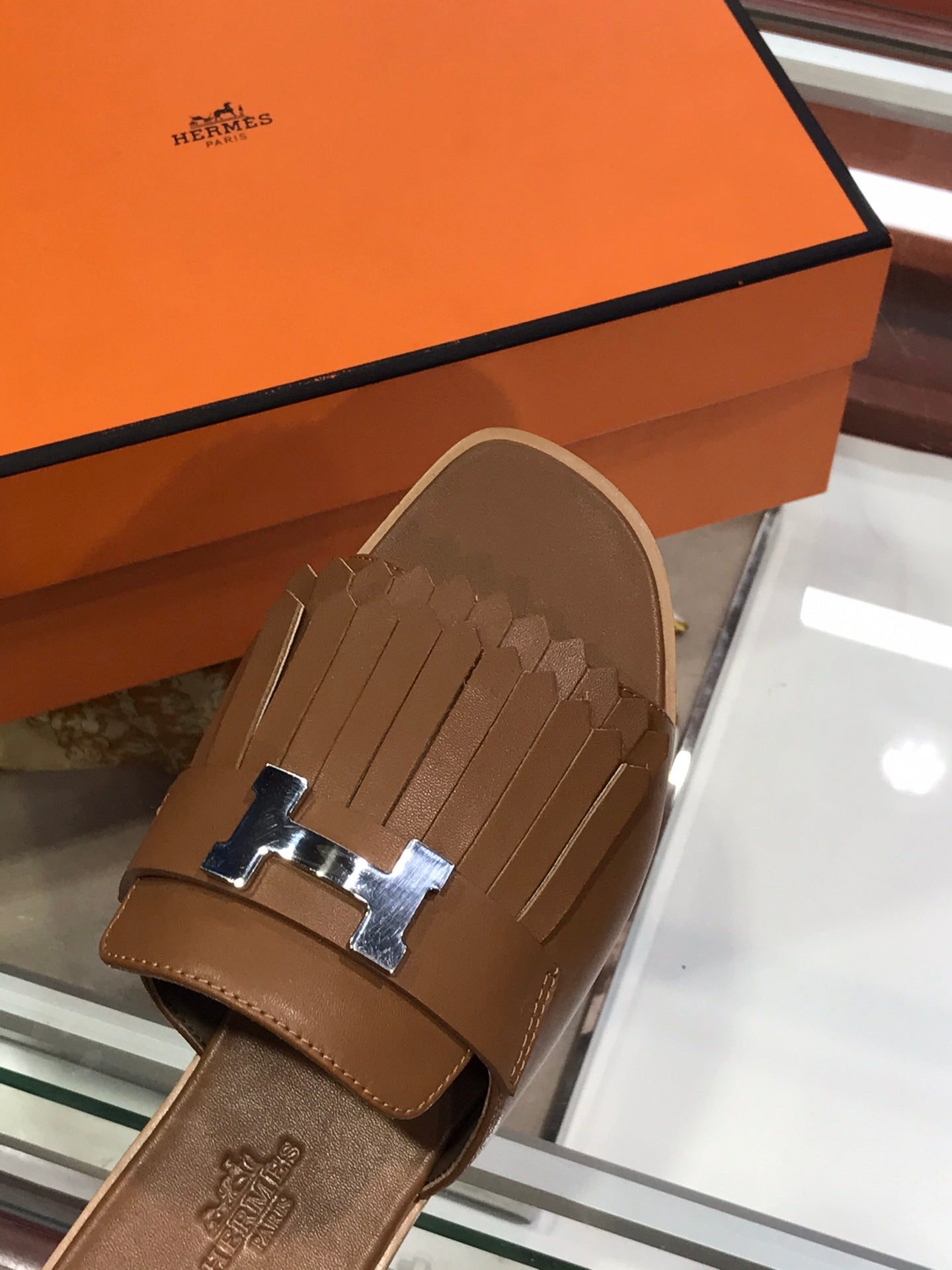 ROYAL SANDAL CHOCOLATE LAMBSKIN - 35