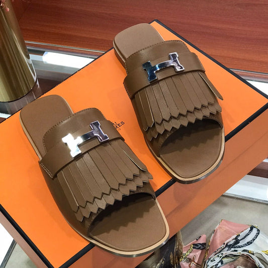 ROYAL SANDAL CHOCOLATE LAMBSKIN - 35
