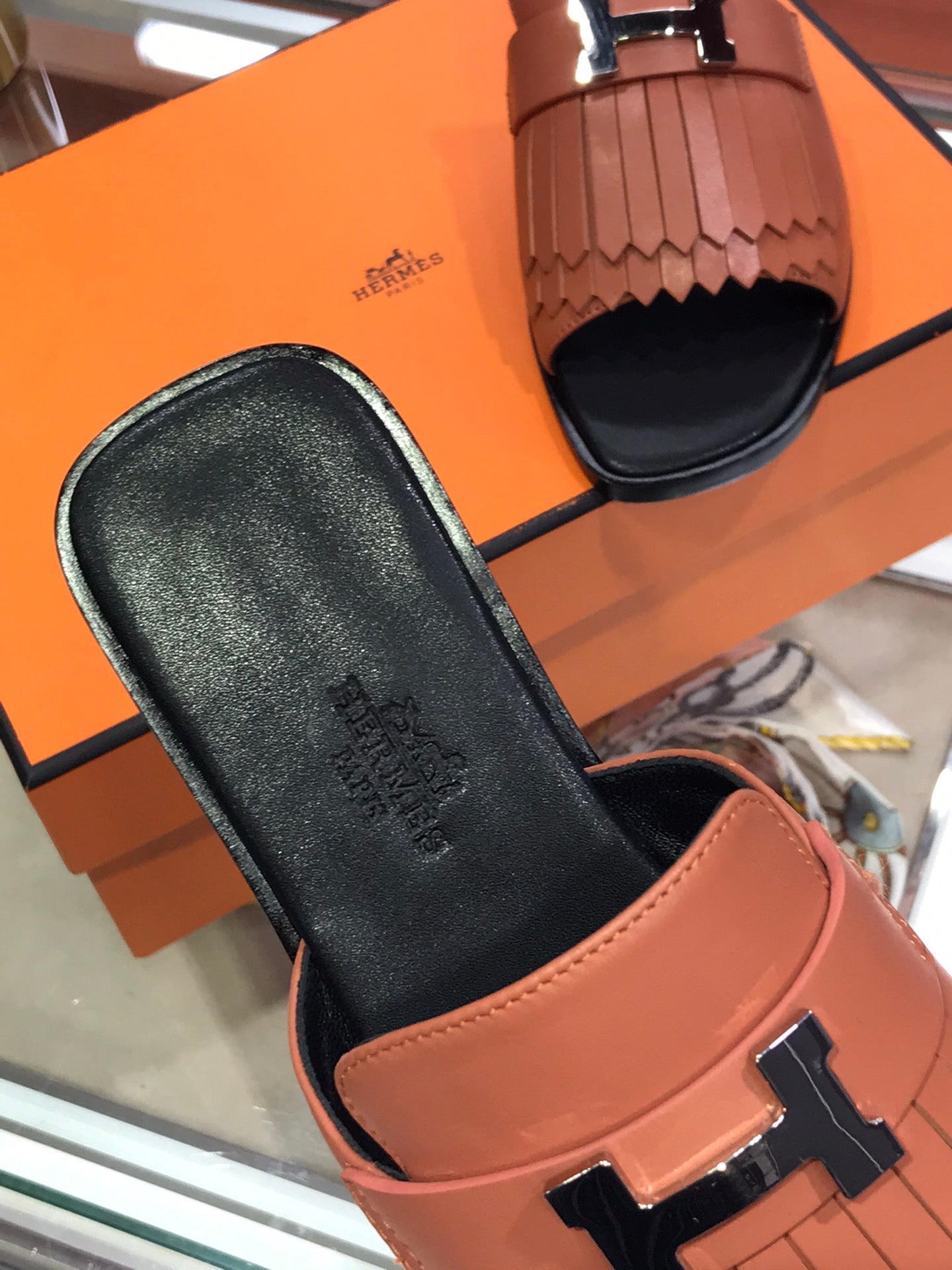 ROYAL SANDAL CHESTNUT LAMBSKIN - 35
