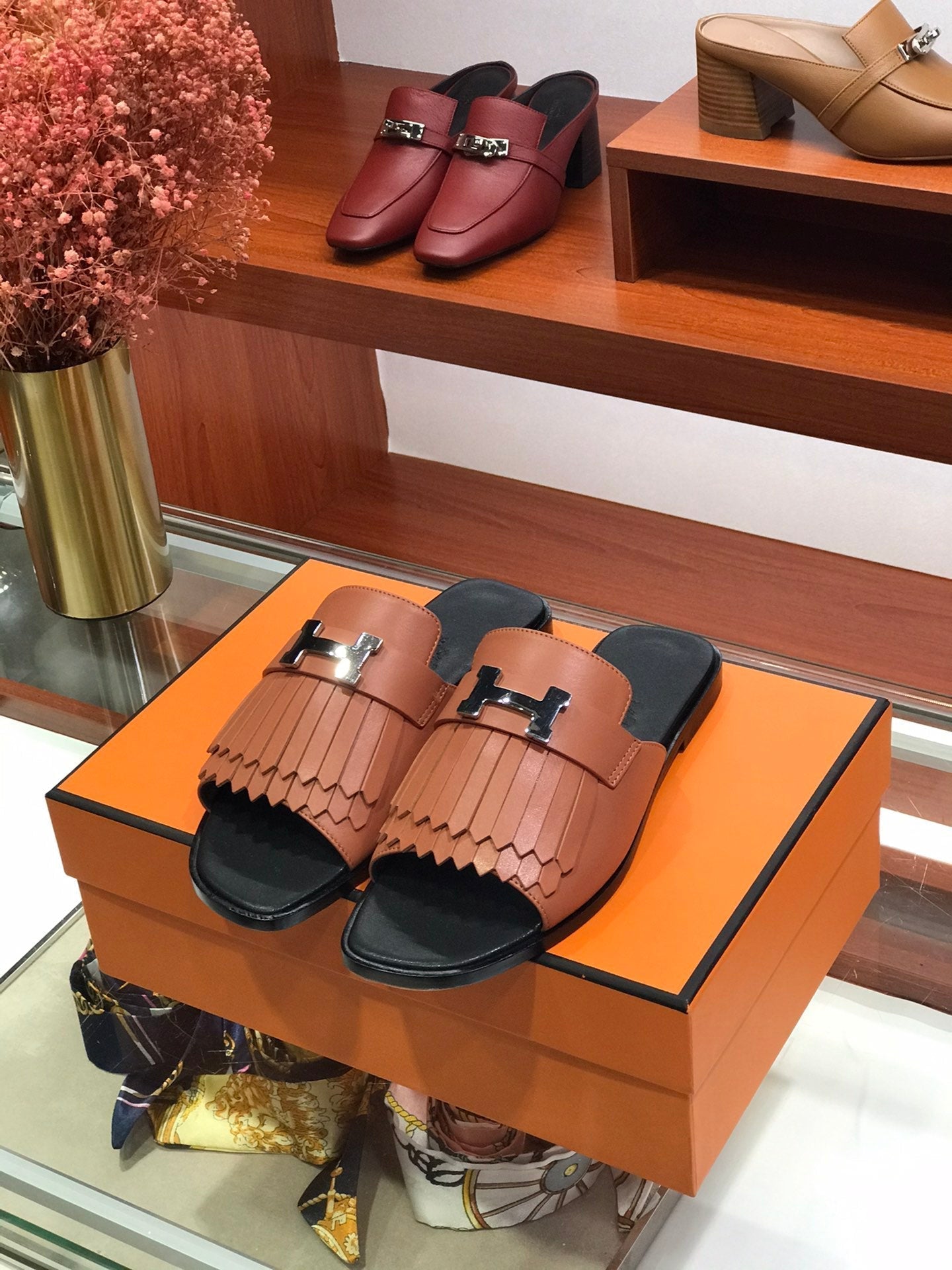 ROYAL SANDAL CHESTNUT LAMBSKIN - 35