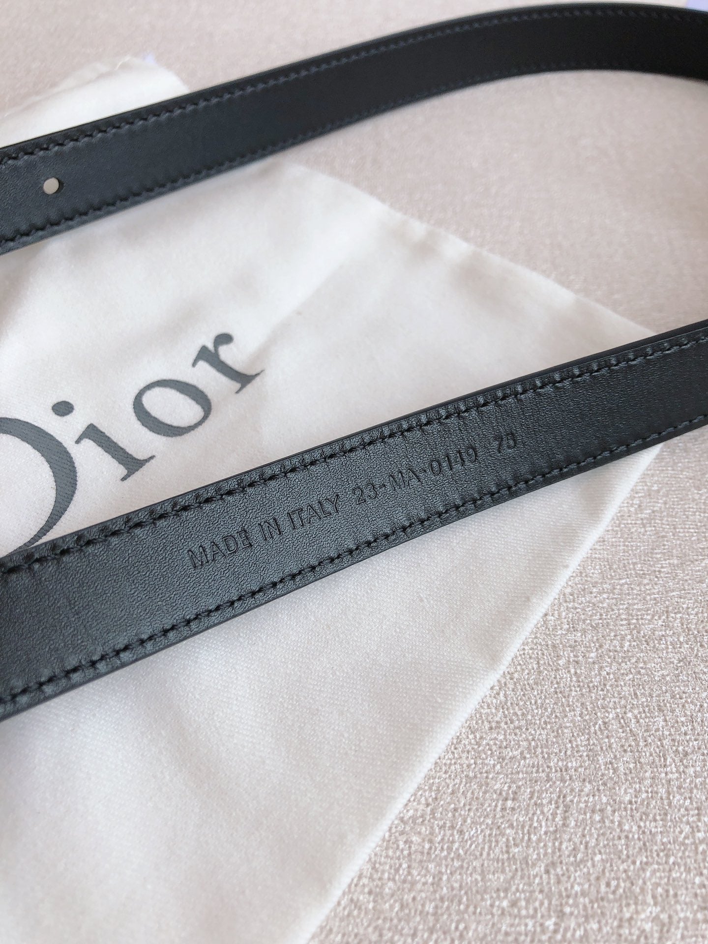 DIOR 25S BELT 20 MM IN BLACK CALFSKIN 613178 - 30