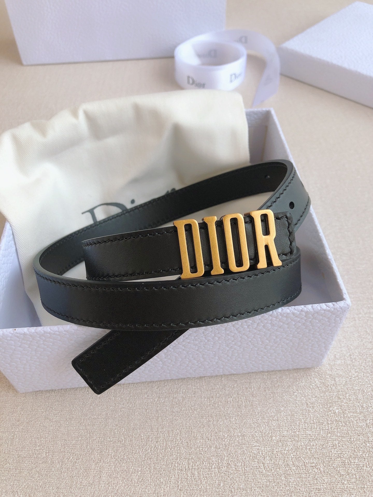 DIOR 25S BELT 20 MM IN BLACK CALFSKIN 613178 - 30
