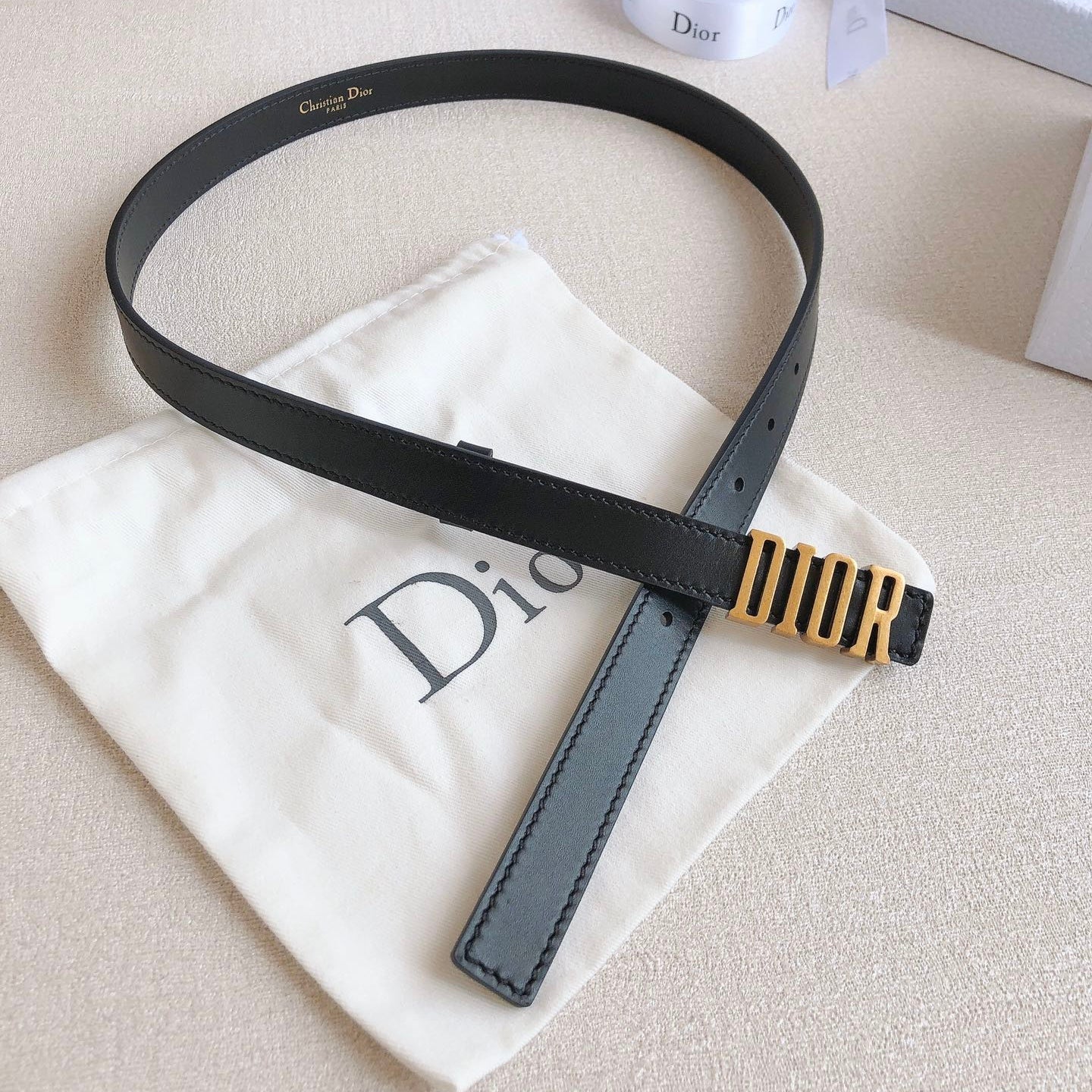 DIOR 25S BELT 20 MM IN BLACK CALFSKIN 613178 - 30