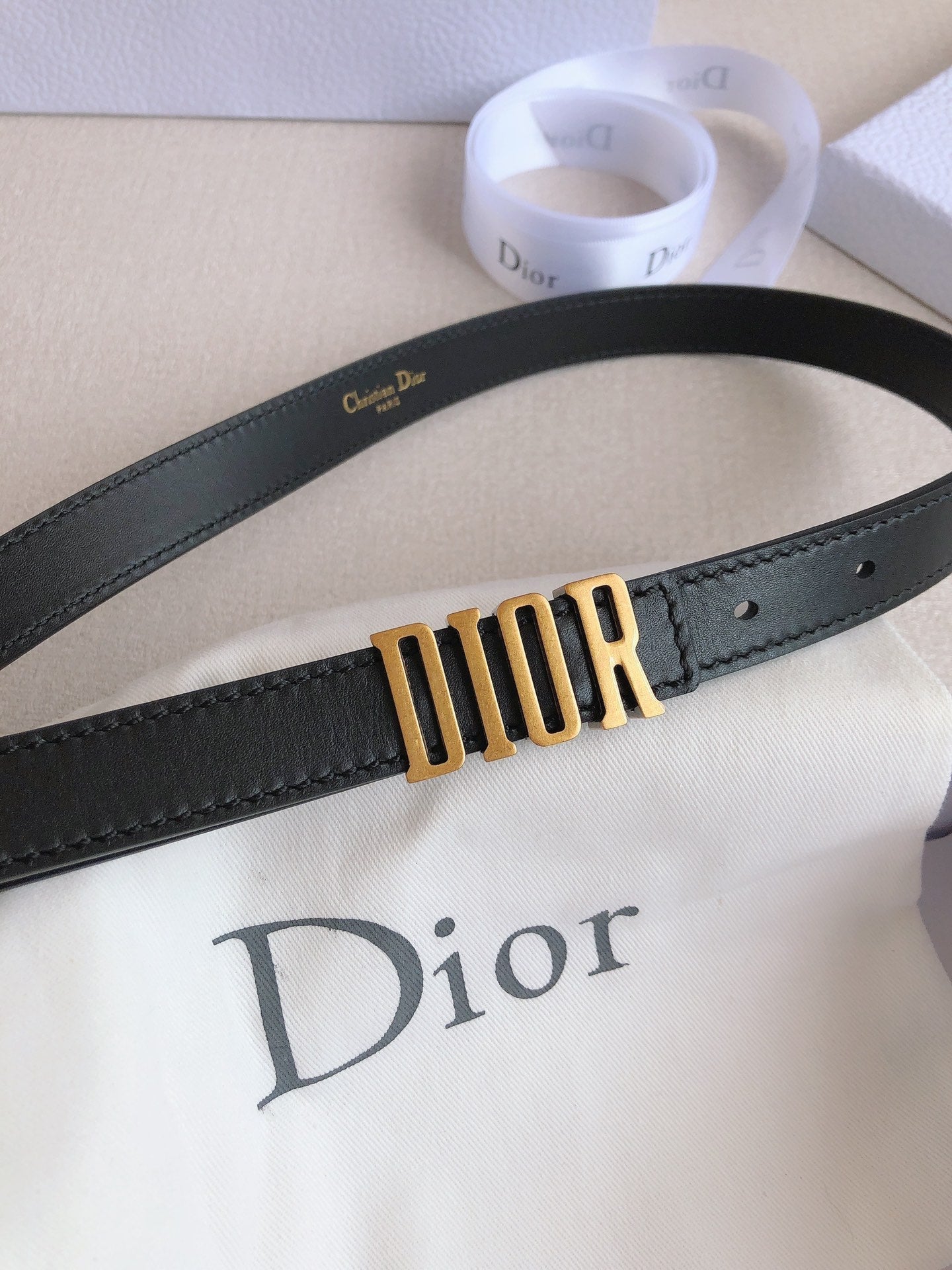 DIOR 25S BELT 20 MM IN BLACK CALFSKIN 613178 - 30