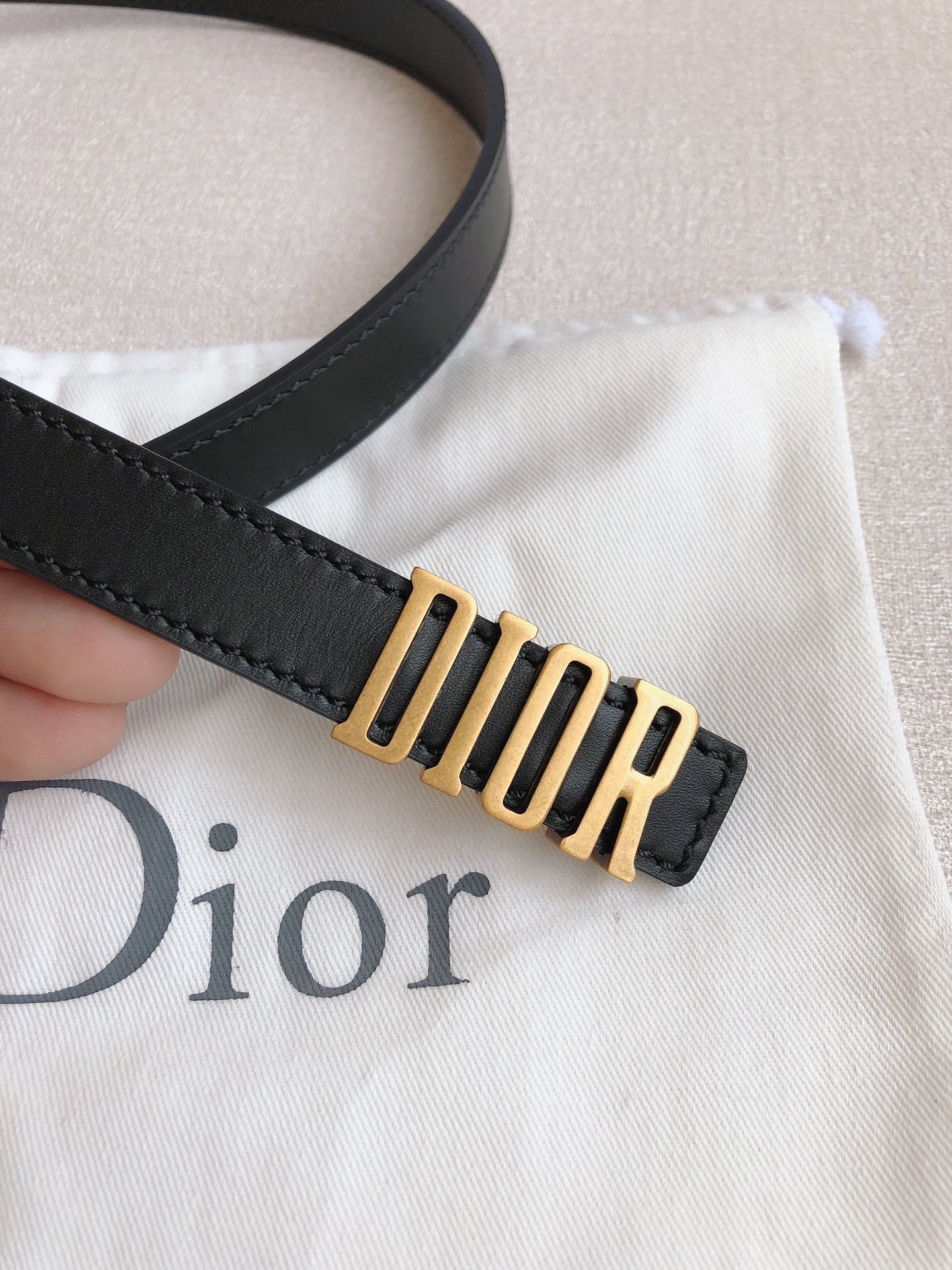 DIOR 25S BELT 20 MM IN BLACK CALFSKIN 613178 - 30