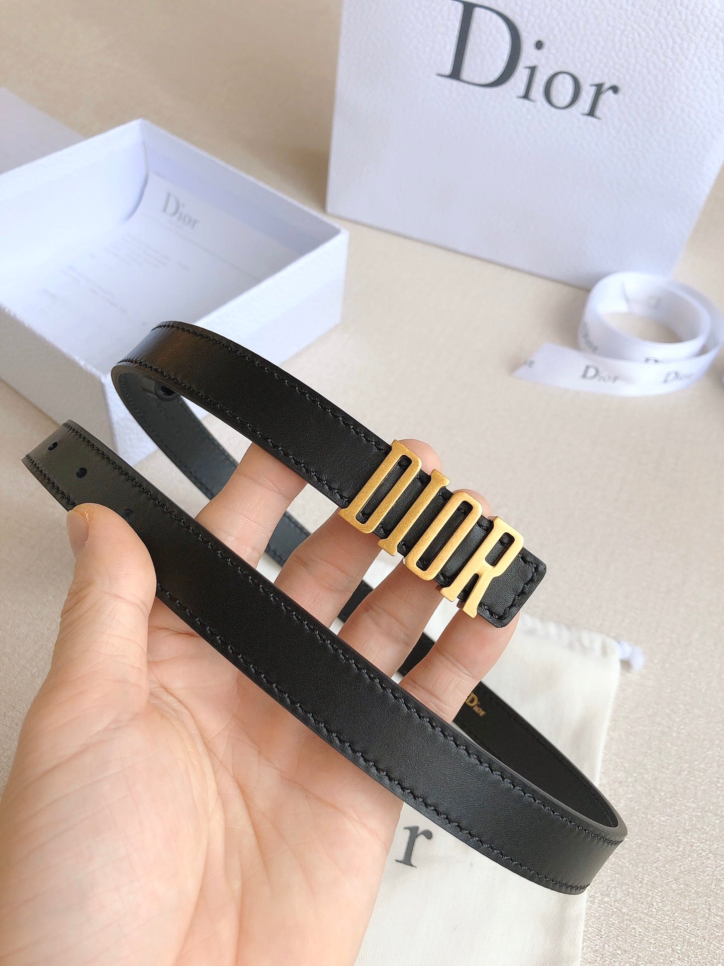 DIOR 25S BELT 20 MM IN BLACK CALFSKIN 613178 - 30