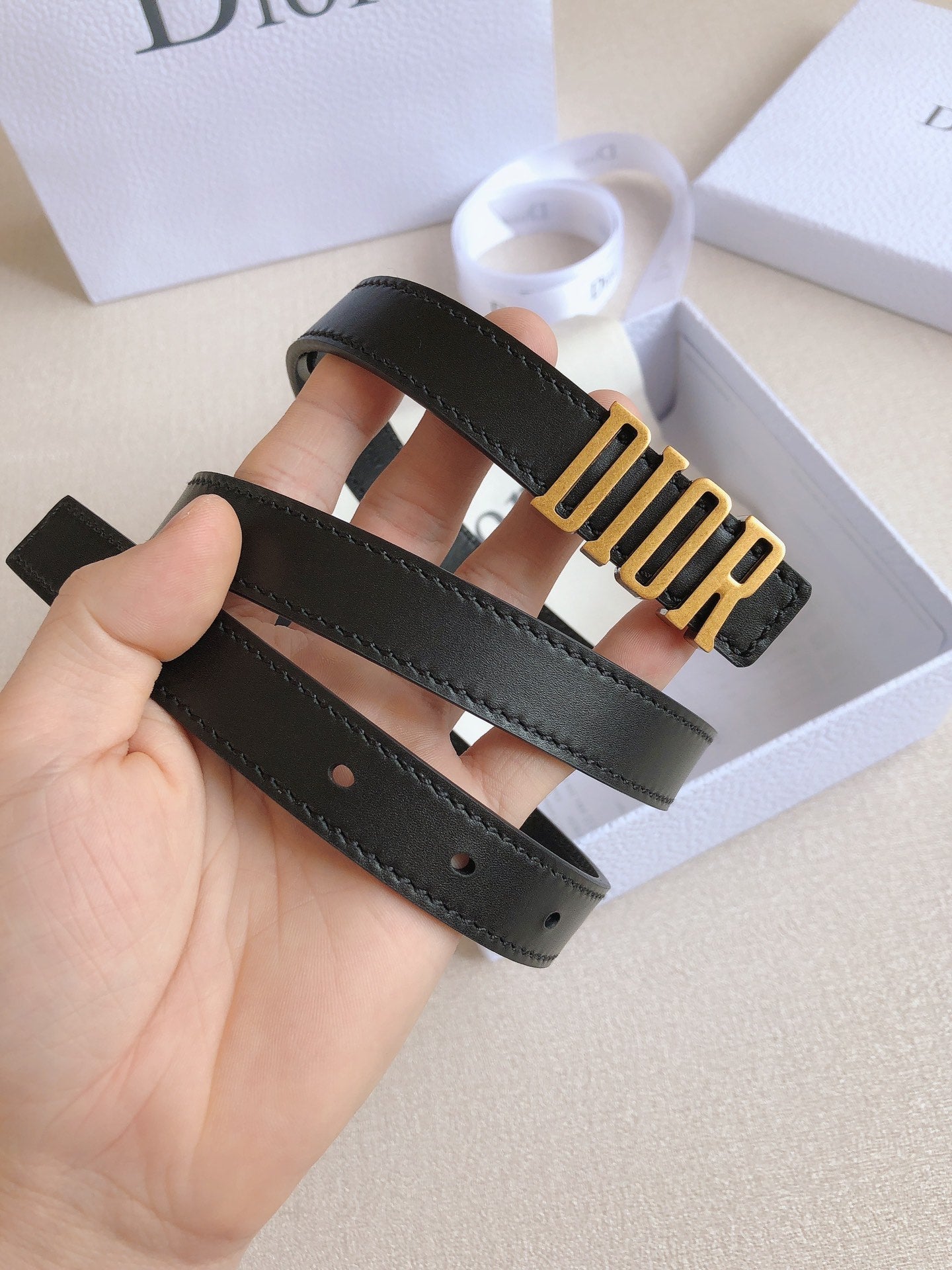 DIOR 25S BELT 20 MM IN BLACK CALFSKIN 613178 - 30